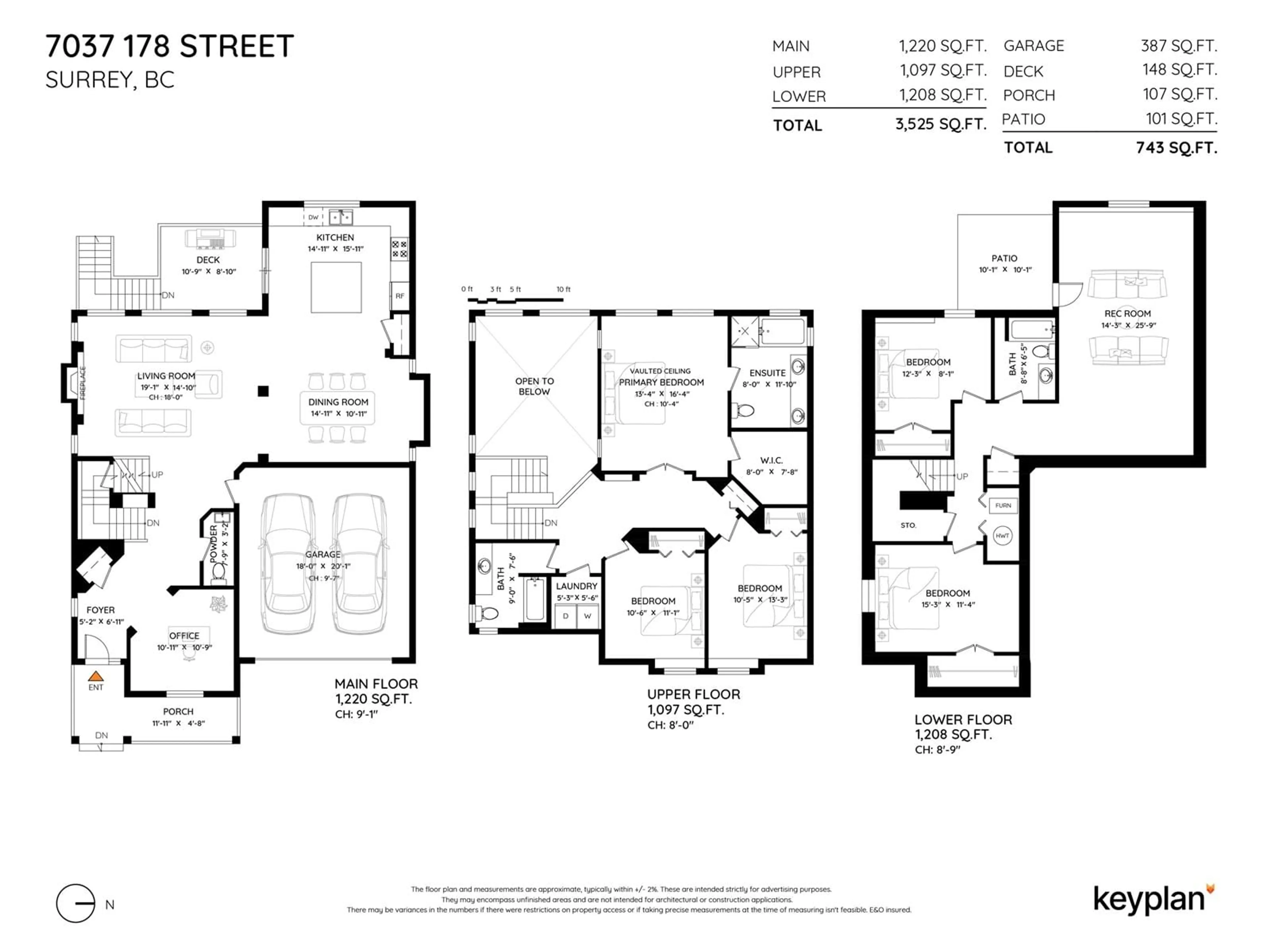 Floor plan for 7037 178, Surrey British Columbia V3S8S2