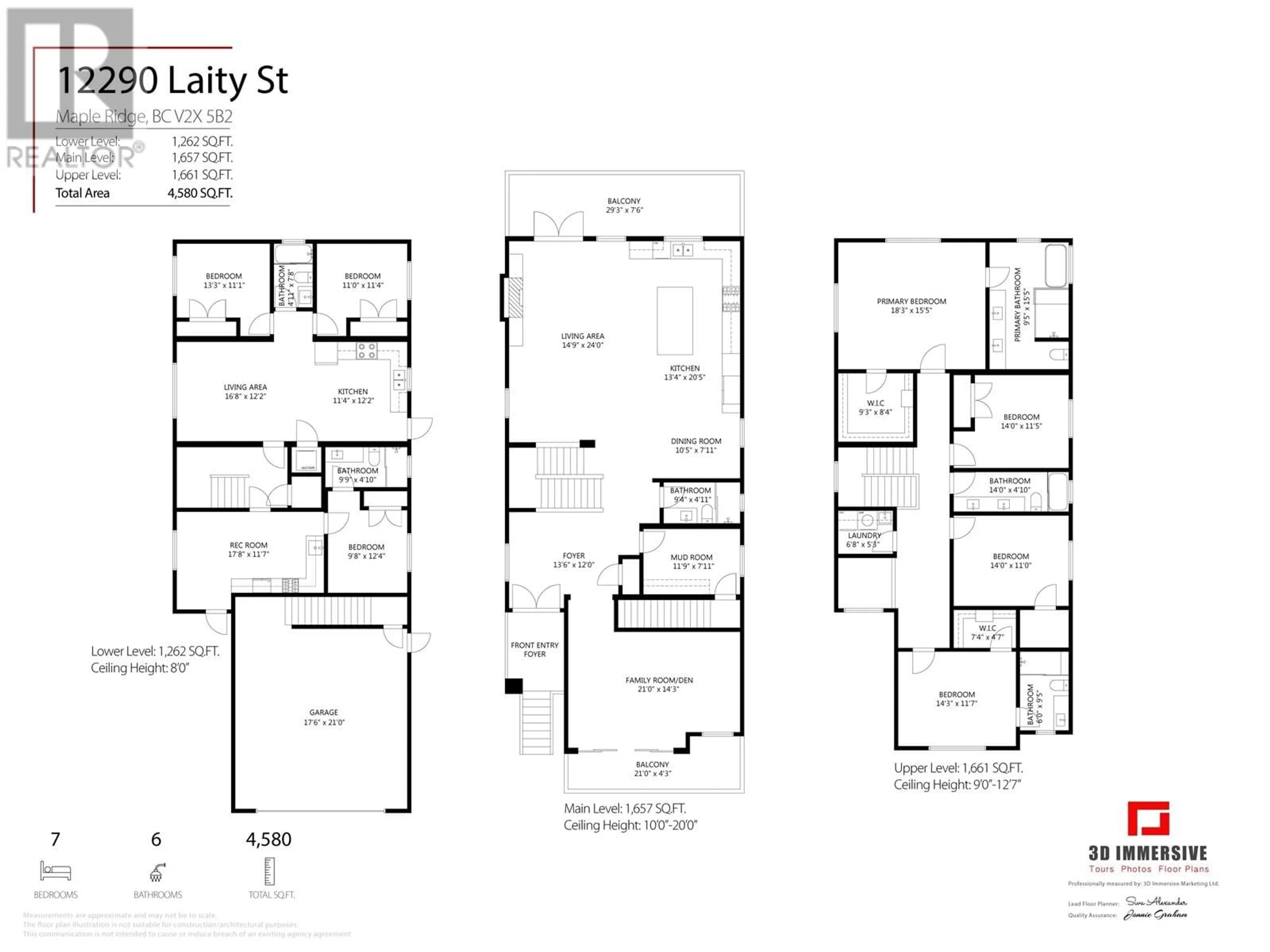 Floor plan for 12290 LAITY STREET, Maple Ridge British Columbia V2X5B2