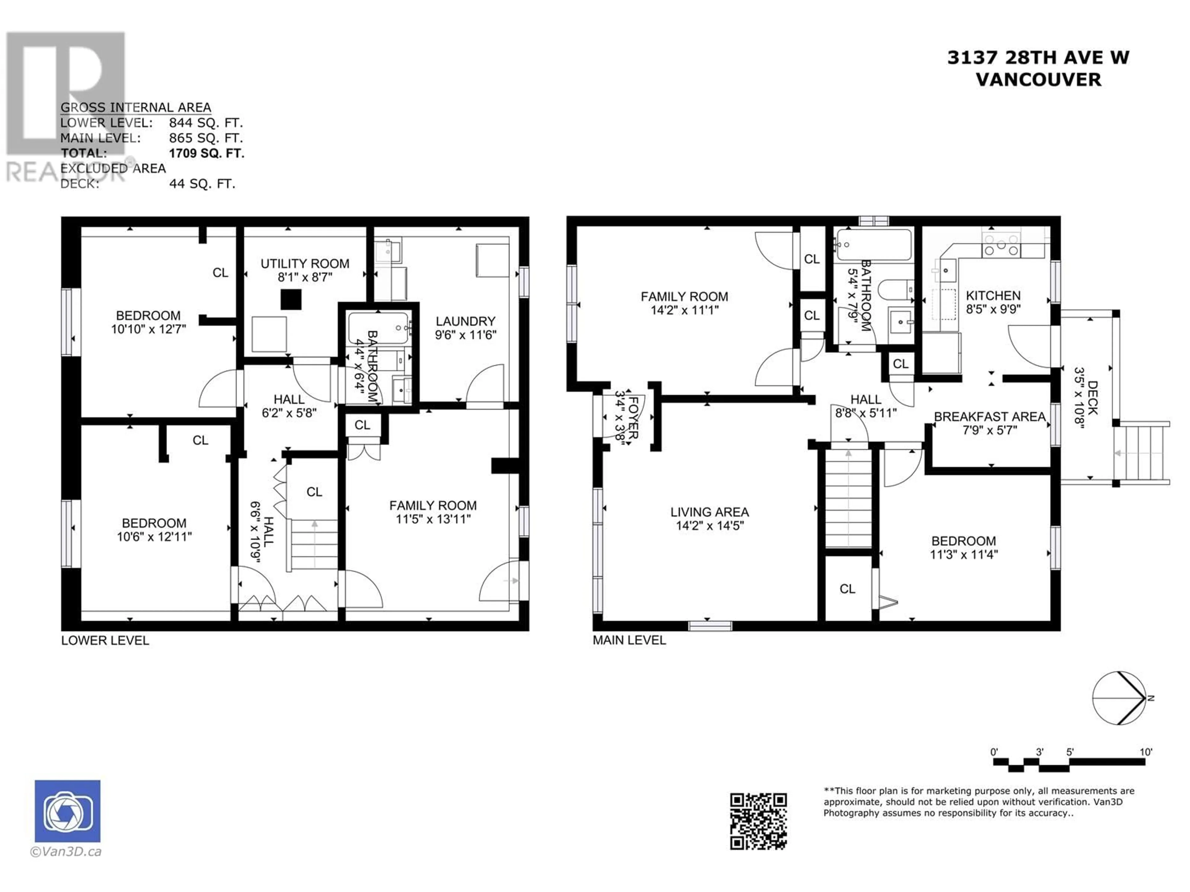 Floor plan for 3137 28TH AVENUE, Vancouver British Columbia V6L1X4