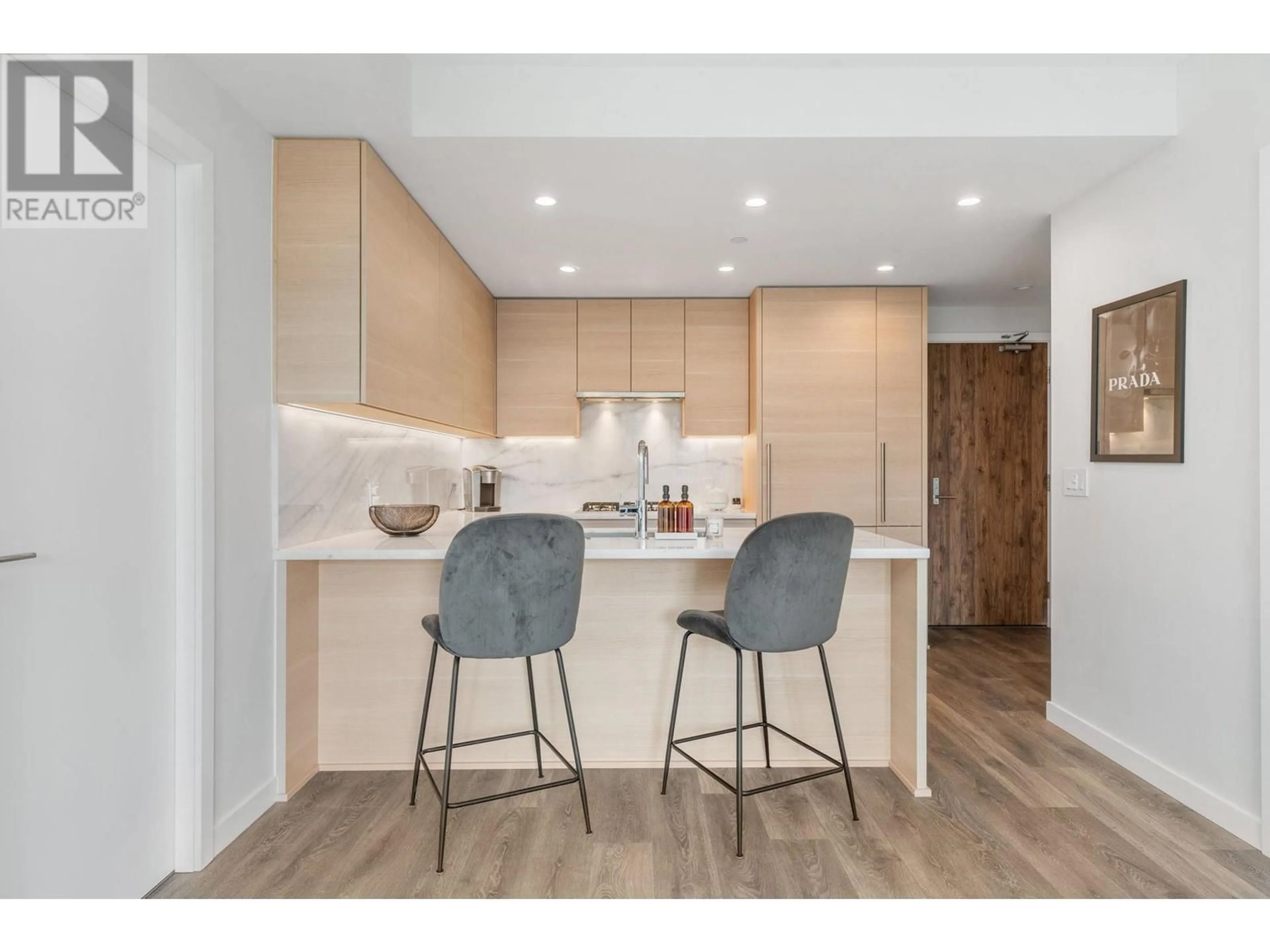 Open concept kitchen, wood/laminate floor for 1008 - 308 MORRISSEY ROAD, Port Moody British Columbia V3H0M2