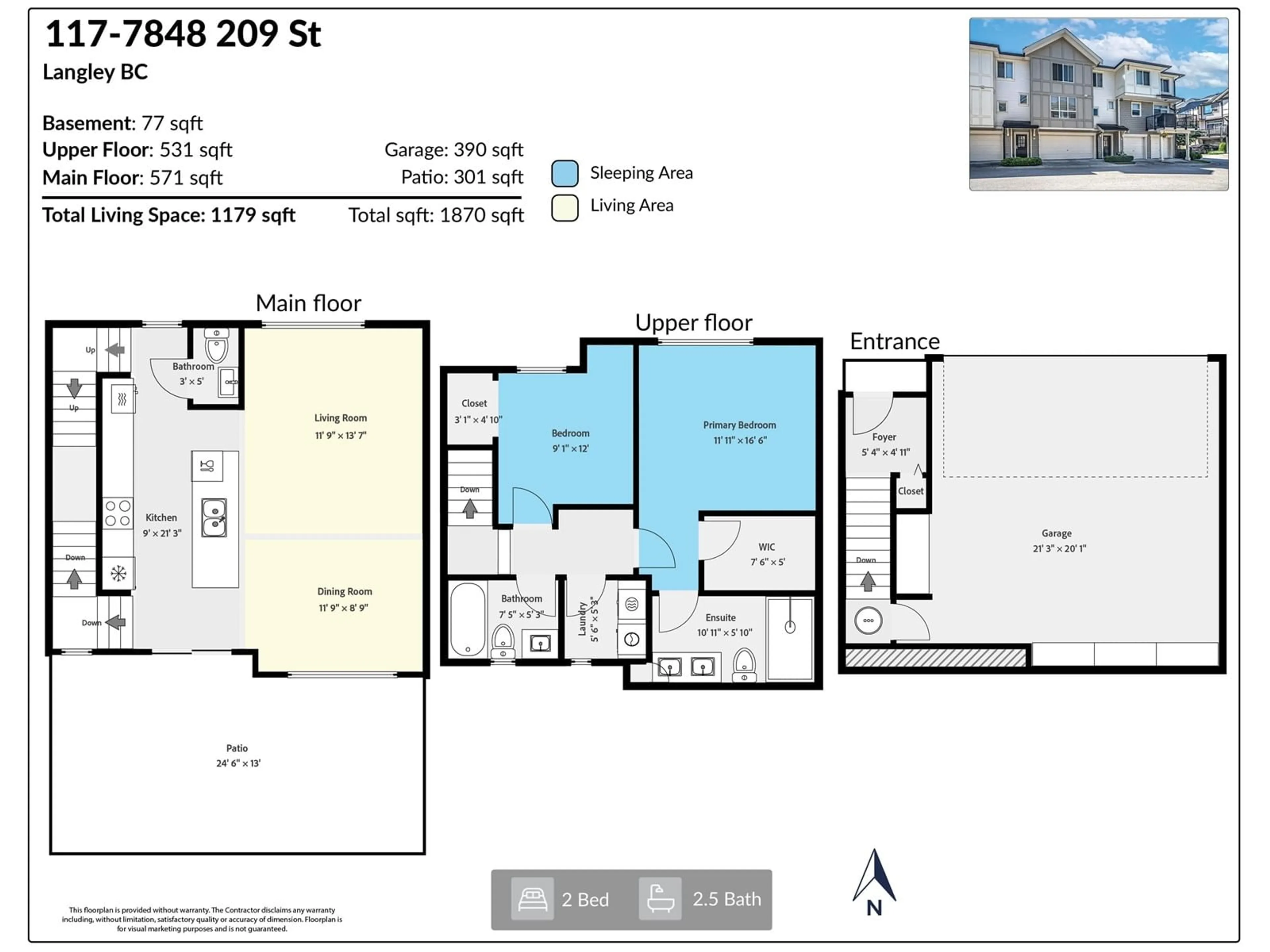 Floor plan for 117 - 7848 209, Langley British Columbia V2Y0M4