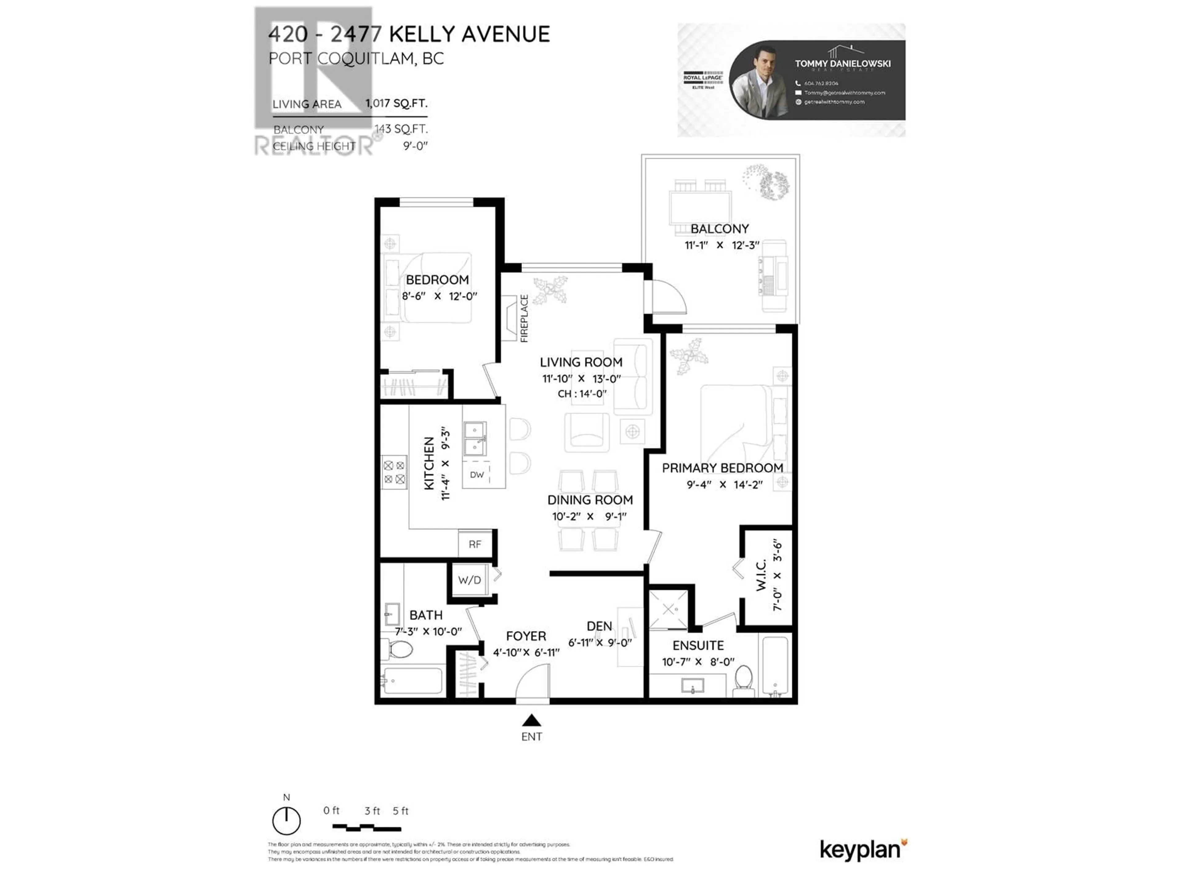 Floor plan for 420 - 2477 KELLY AVENUE, Port Coquitlam British Columbia V3C0B3