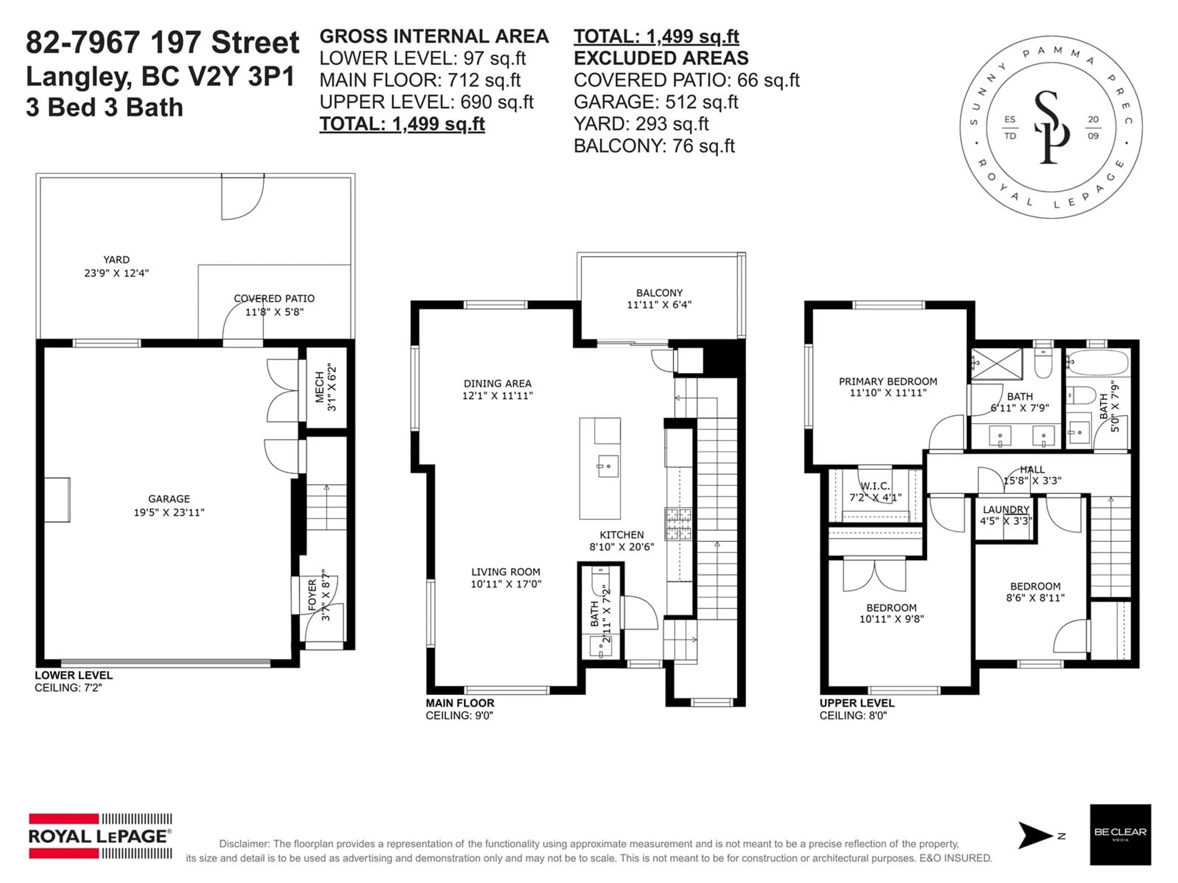 Floor plan for 82 - 7967 197, Langley British Columbia V2Y3P1