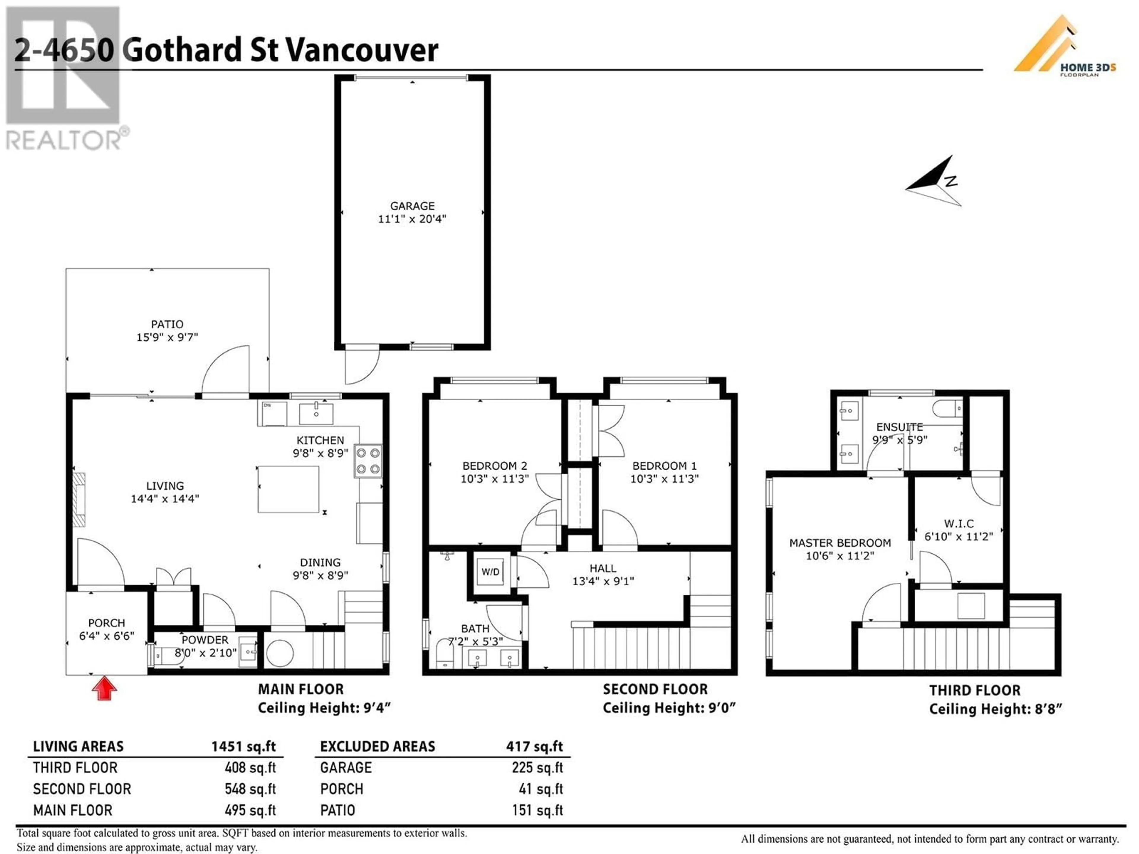 Floor plan for 2 - 4650 GOTHARD STREET, Vancouver British Columbia V5R3K7