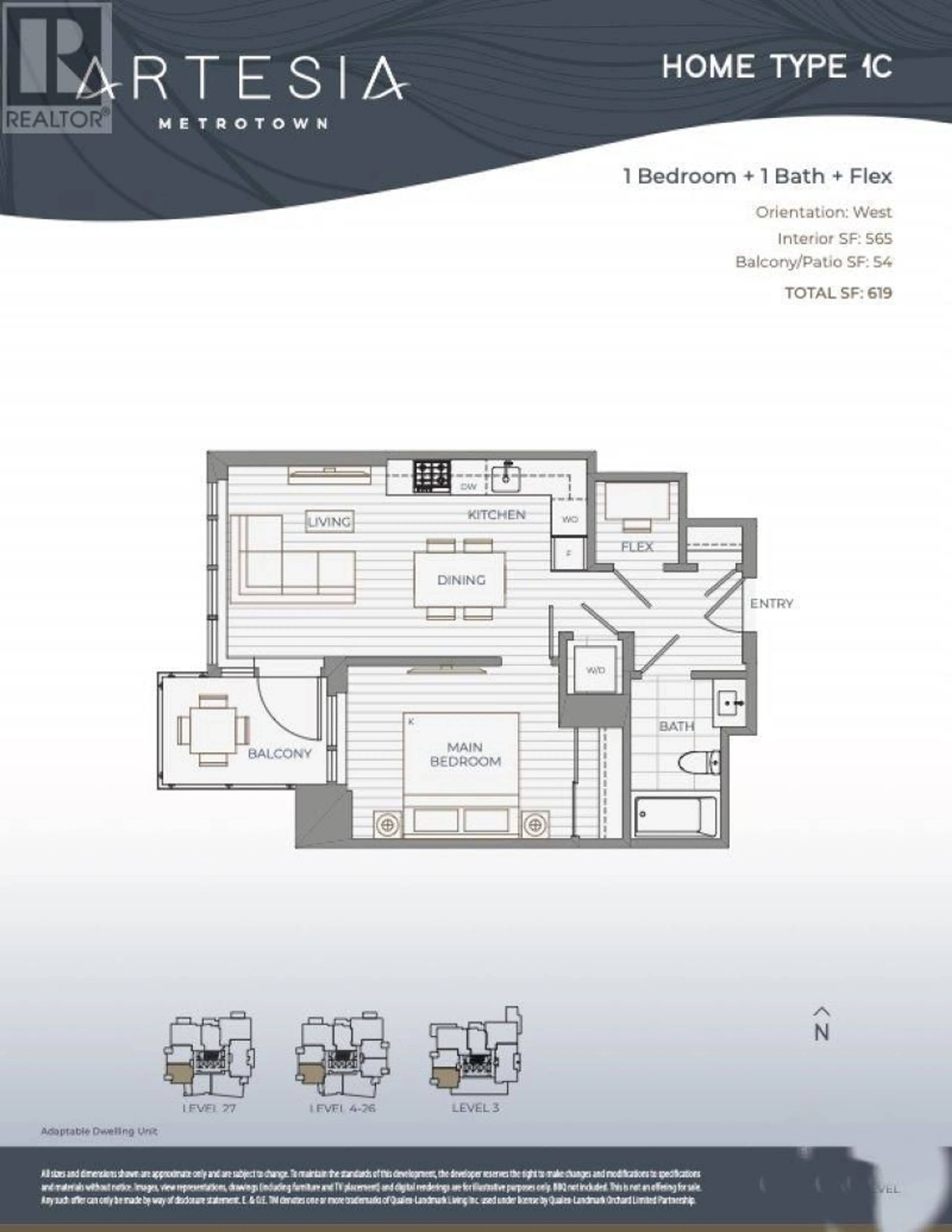 Floor plan for 1907 - 5685 HALLEY AVENUE, Burnaby British Columbia V5H2P8