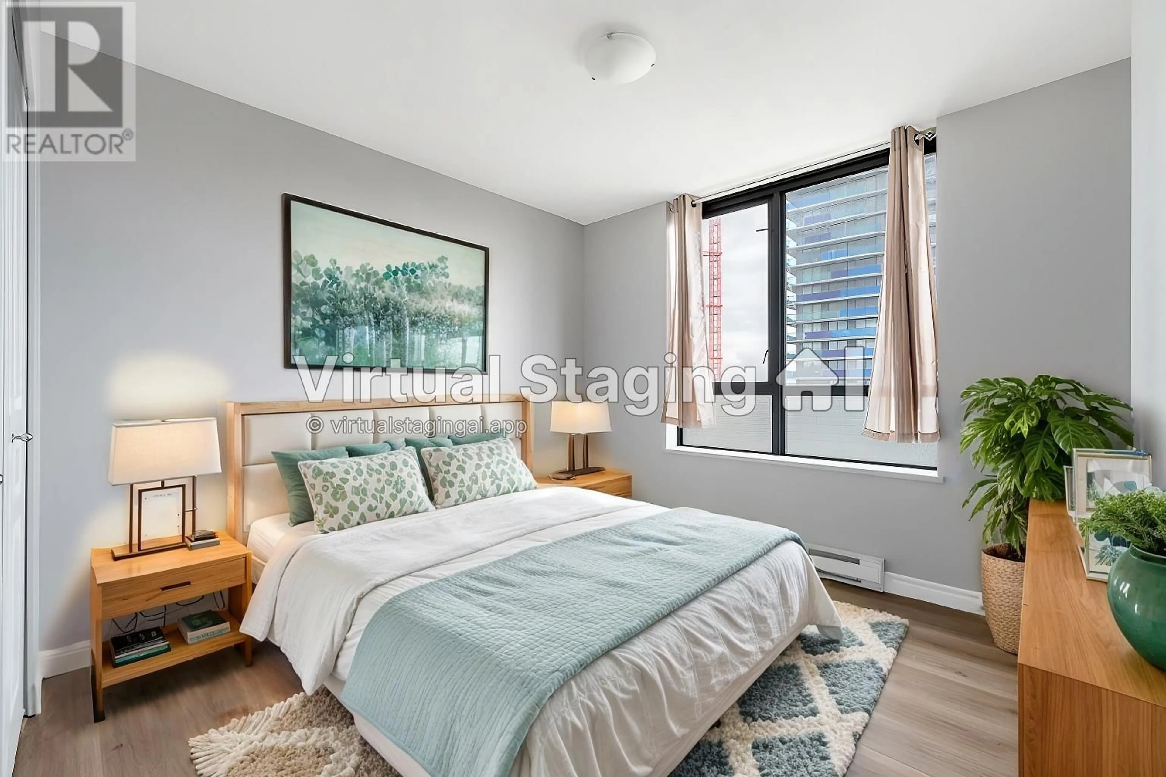 Bedroom with bed, unknown for 808 - 3438 VANNESS AVENUE, Vancouver British Columbia V5R6E7