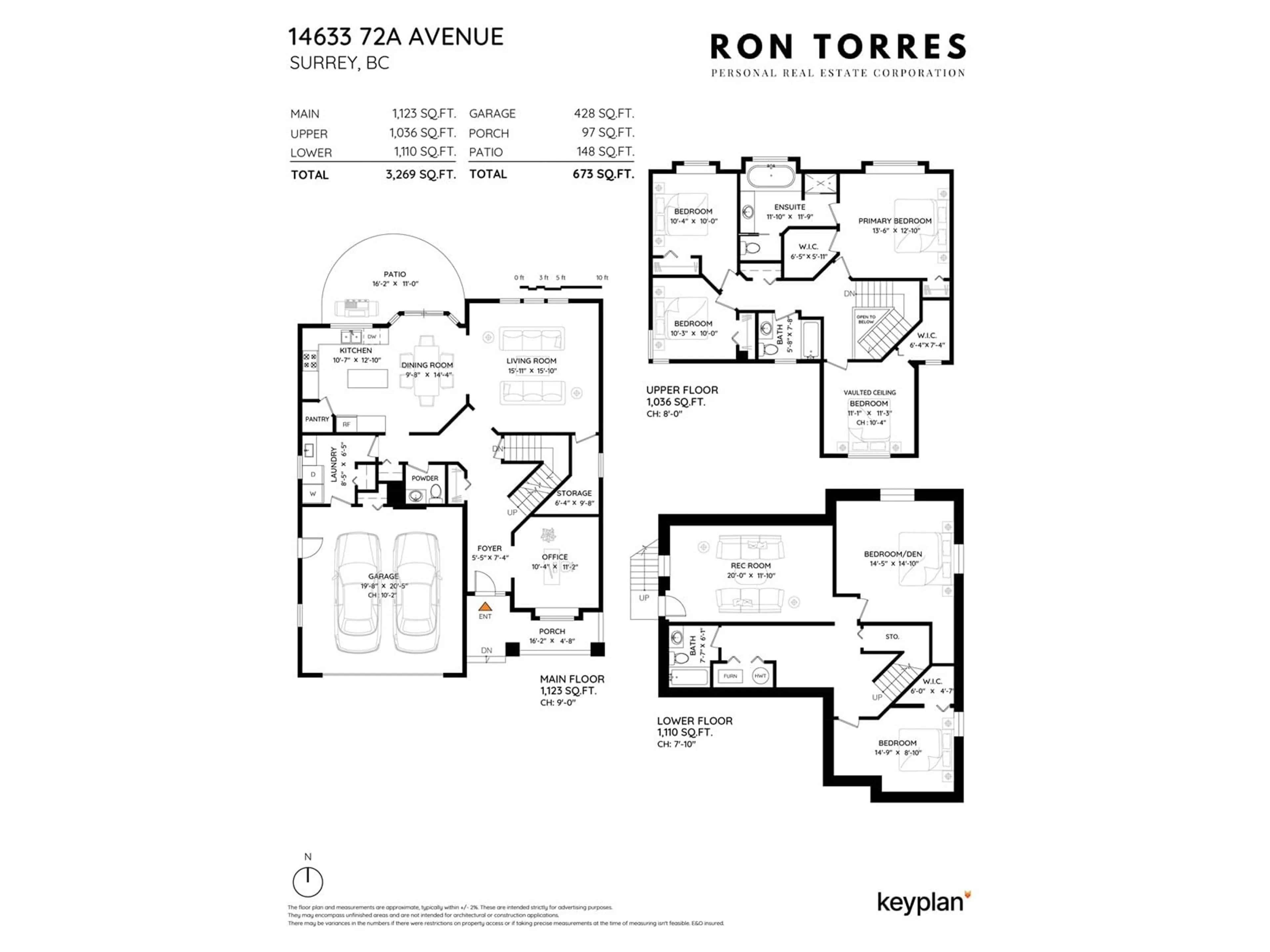 Floor plan for 14633 72A, Surrey British Columbia V3S9L8