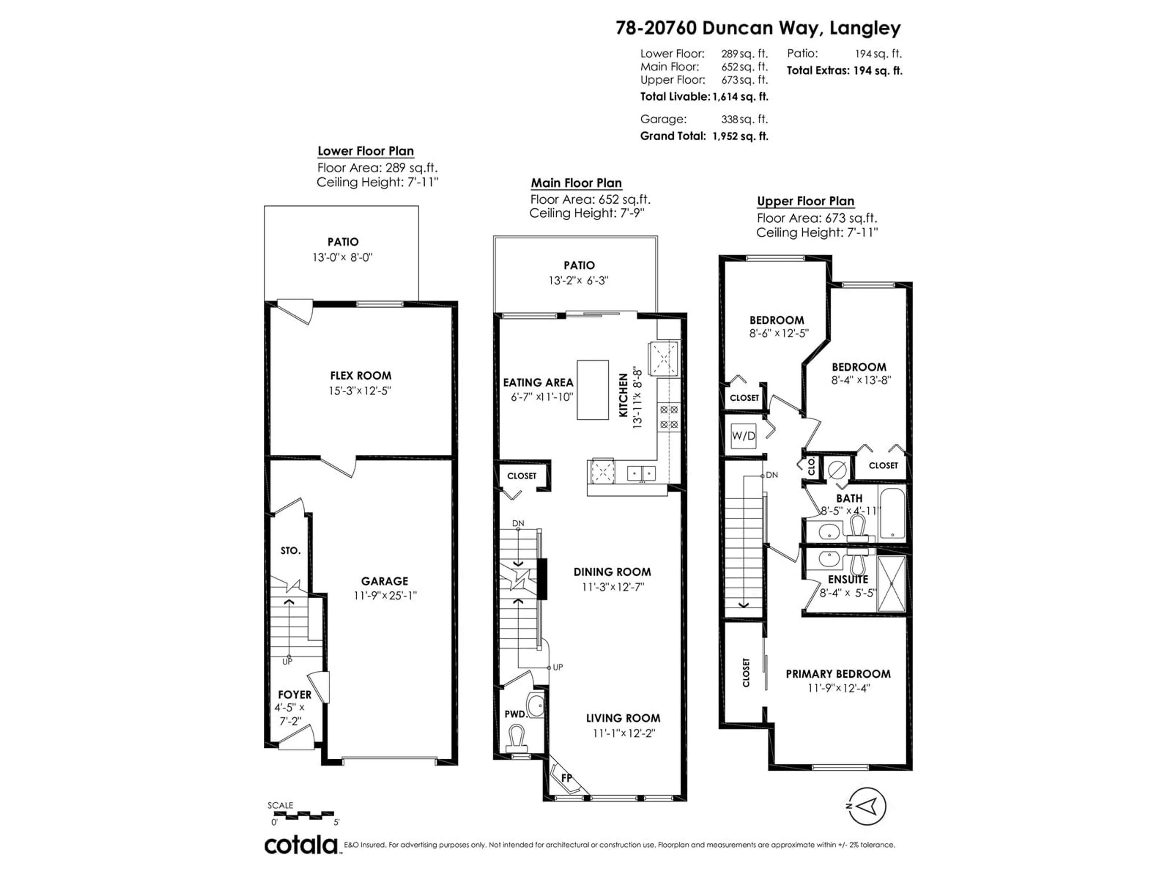 Floor plan for 78 - 20760 DUNCAN, Langley British Columbia V3A9J6