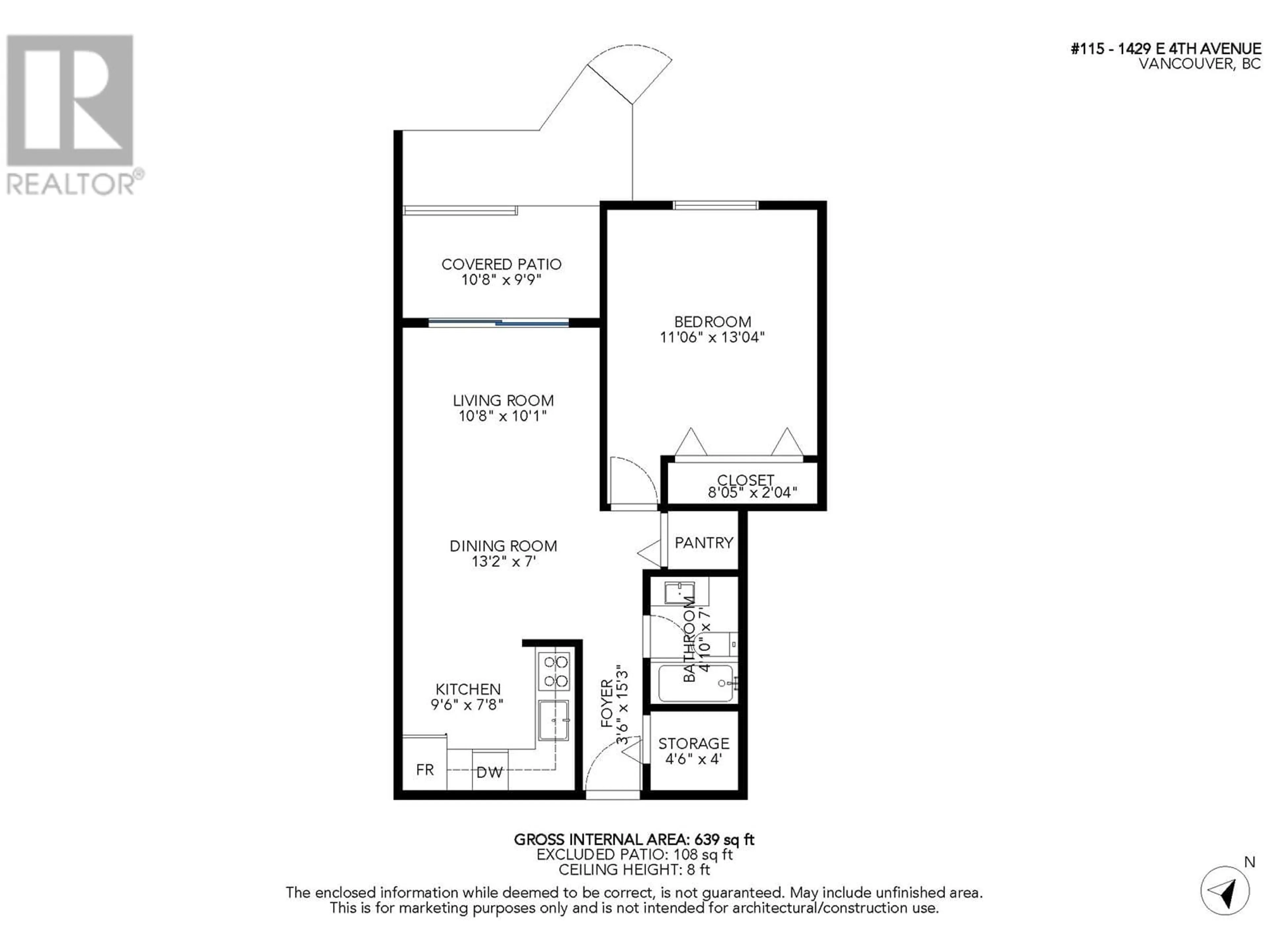 Floor plan for 115 - 1429 4TH AVENUE, Vancouver British Columbia V5N1J6