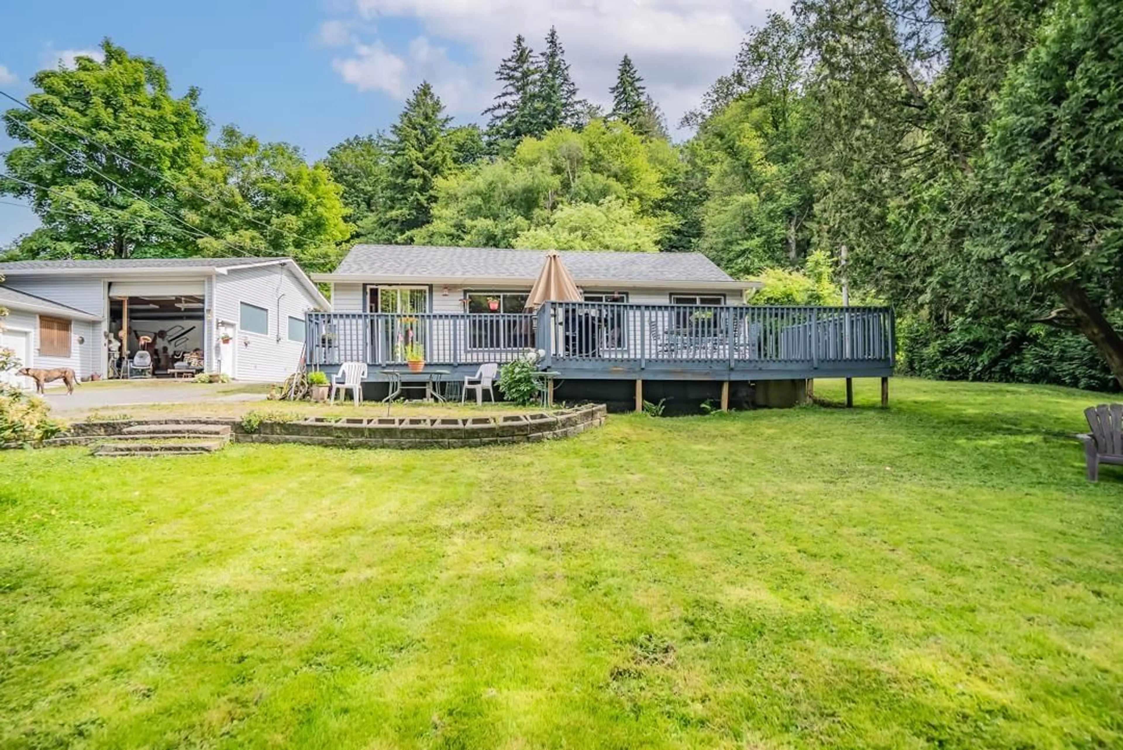 A pic from outside/outdoor area/front of a property/back of a property/a pic from drone, water/lake/river/ocean view for 37245 KILGARD, Abbotsford British Columbia V3G2H6