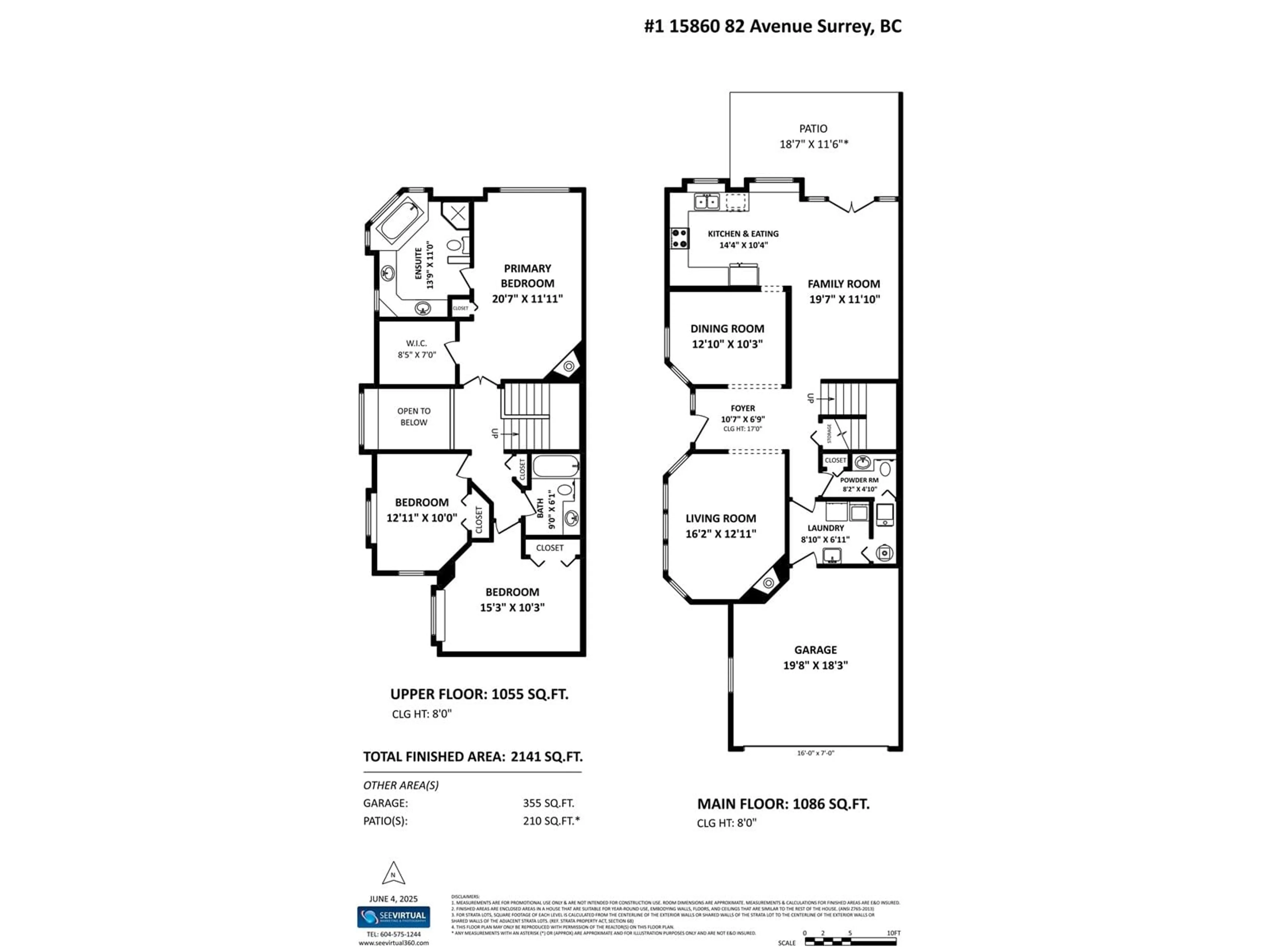 Floor plan for 1 - 15860 82, Surrey British Columbia V4N0S8