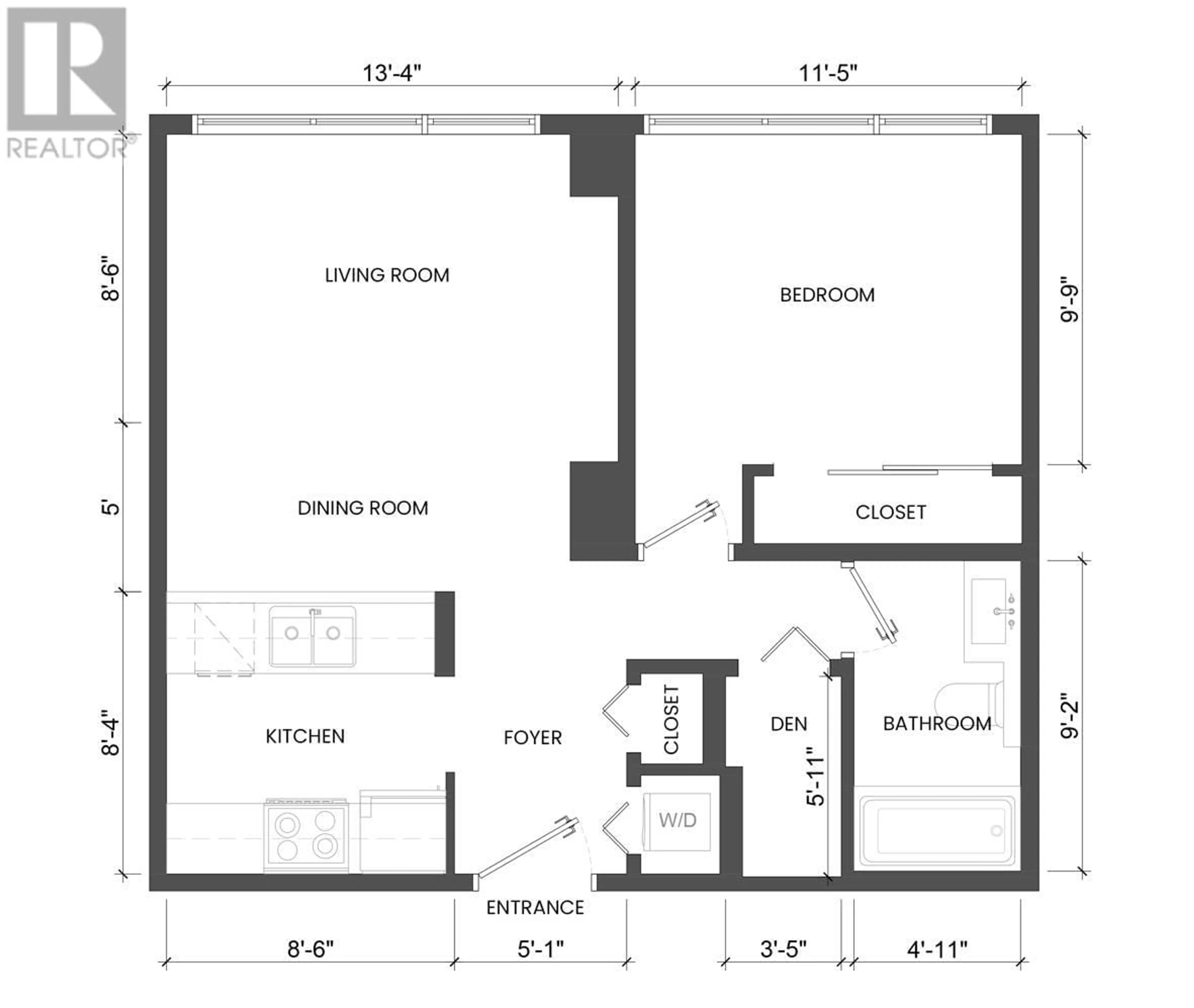 Floor plan for 2503 - 1288 GEORGIA STREET, Vancouver British Columbia V6E4R3