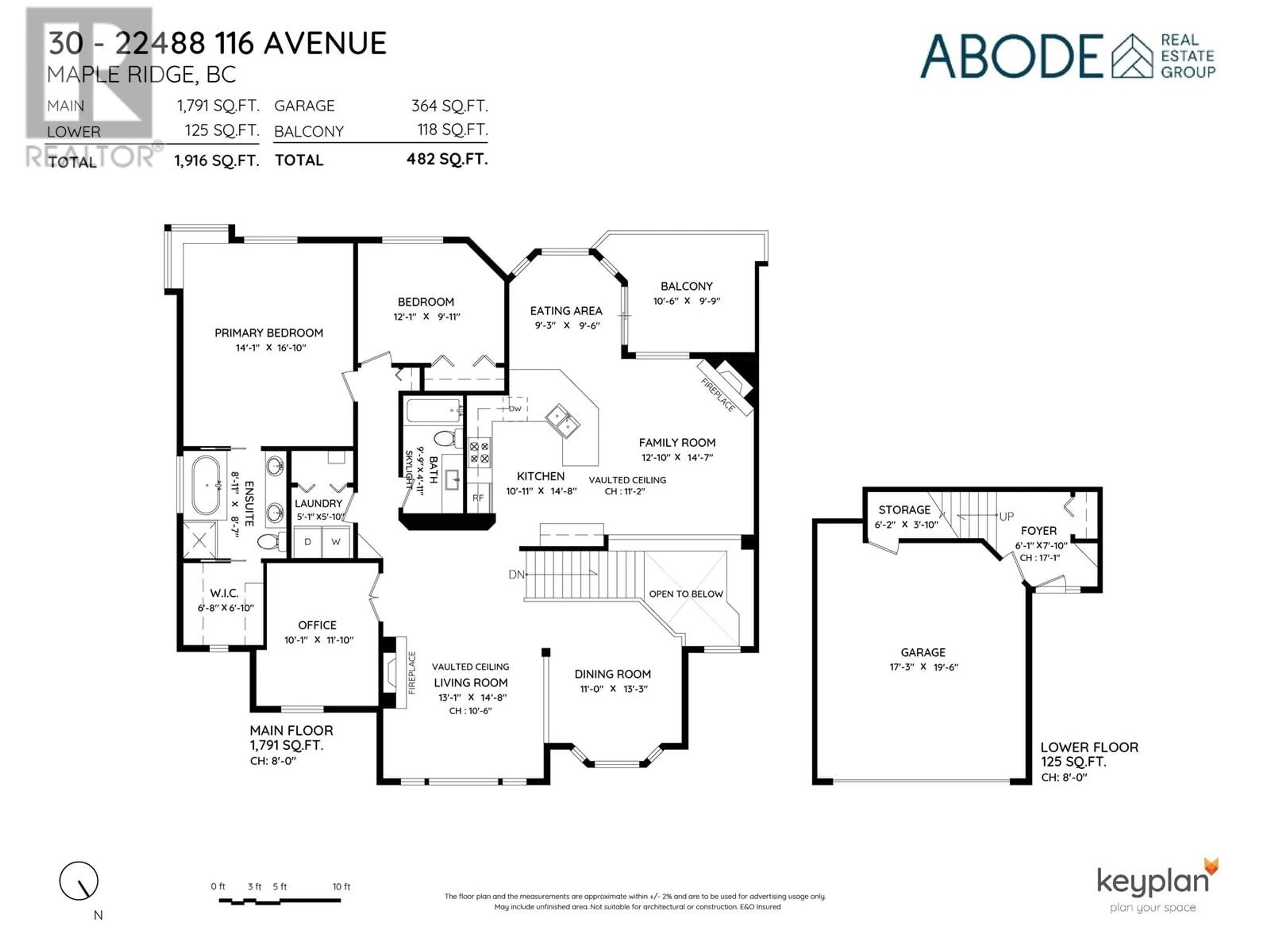 Floor plan for 30 - 22488 116 AVENUE, Maple Ridge British Columbia V2X0X6