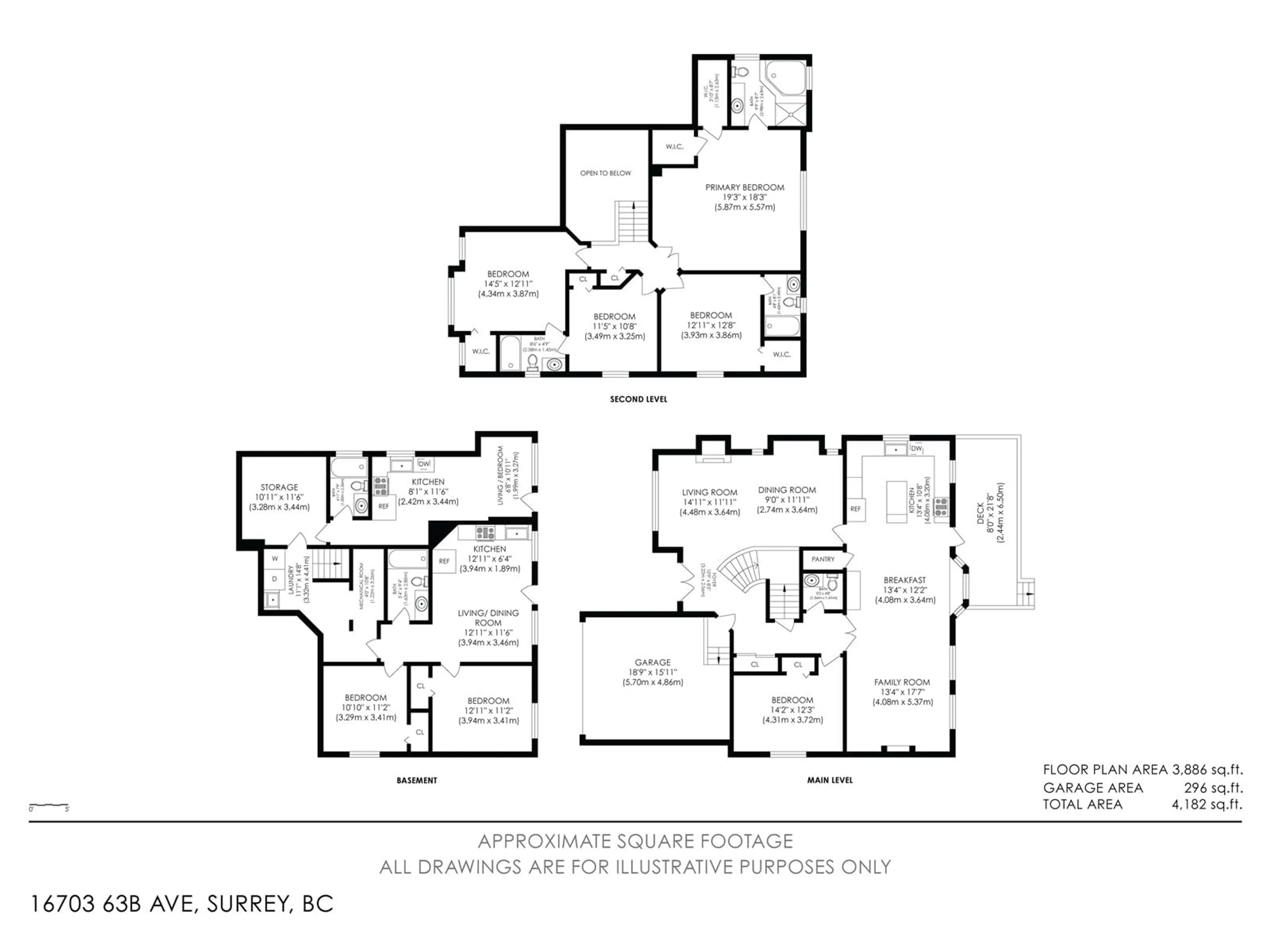 Floor plan for 16703 63B, Surrey British Columbia V3S0W5