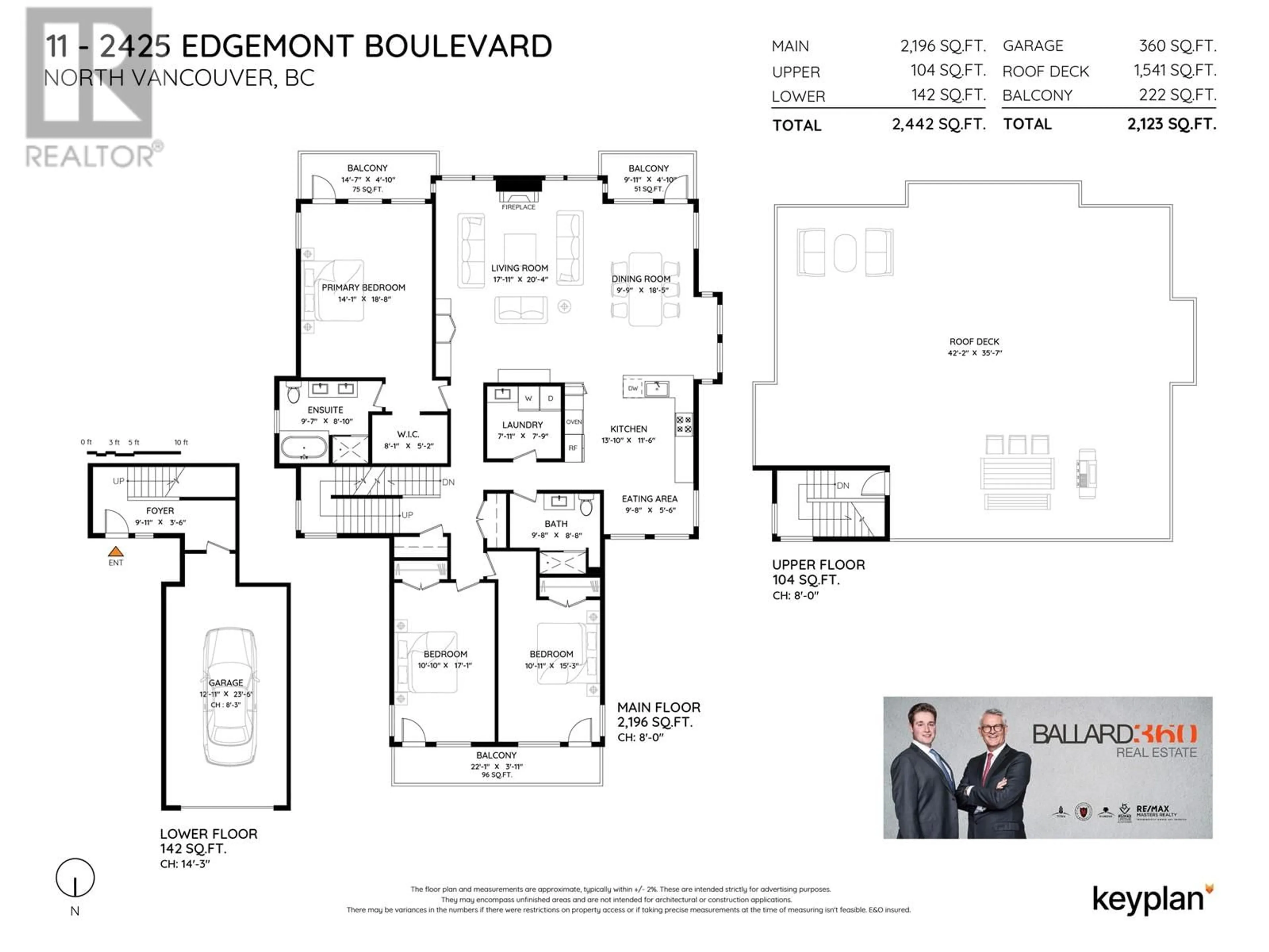 Floor plan for 11 - 2425 EDGEMONT BOULEVARD, North Vancouver British Columbia V7P2L2