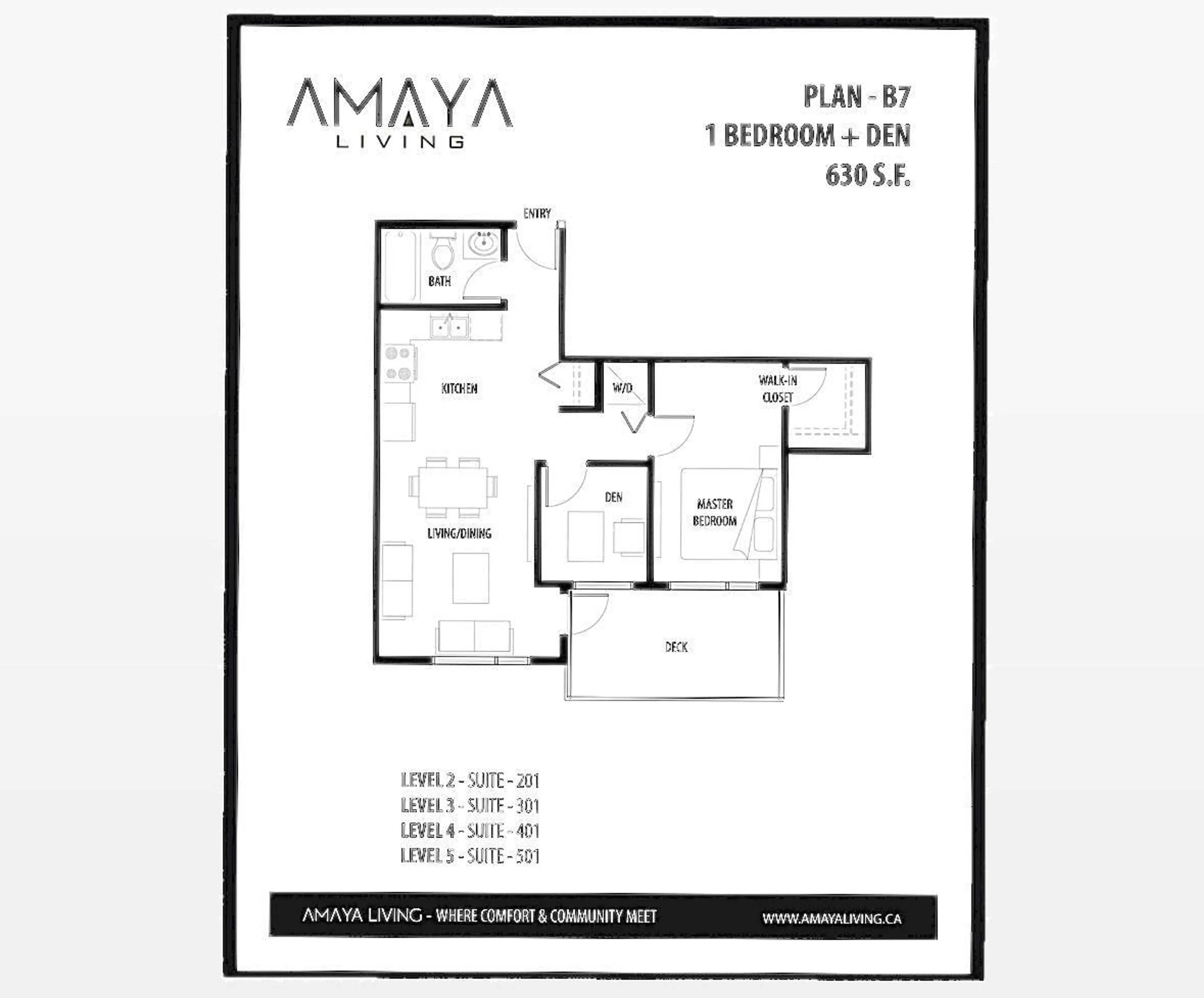 Floor plan for 401 - 10786 140, Surrey British Columbia V0V0V0