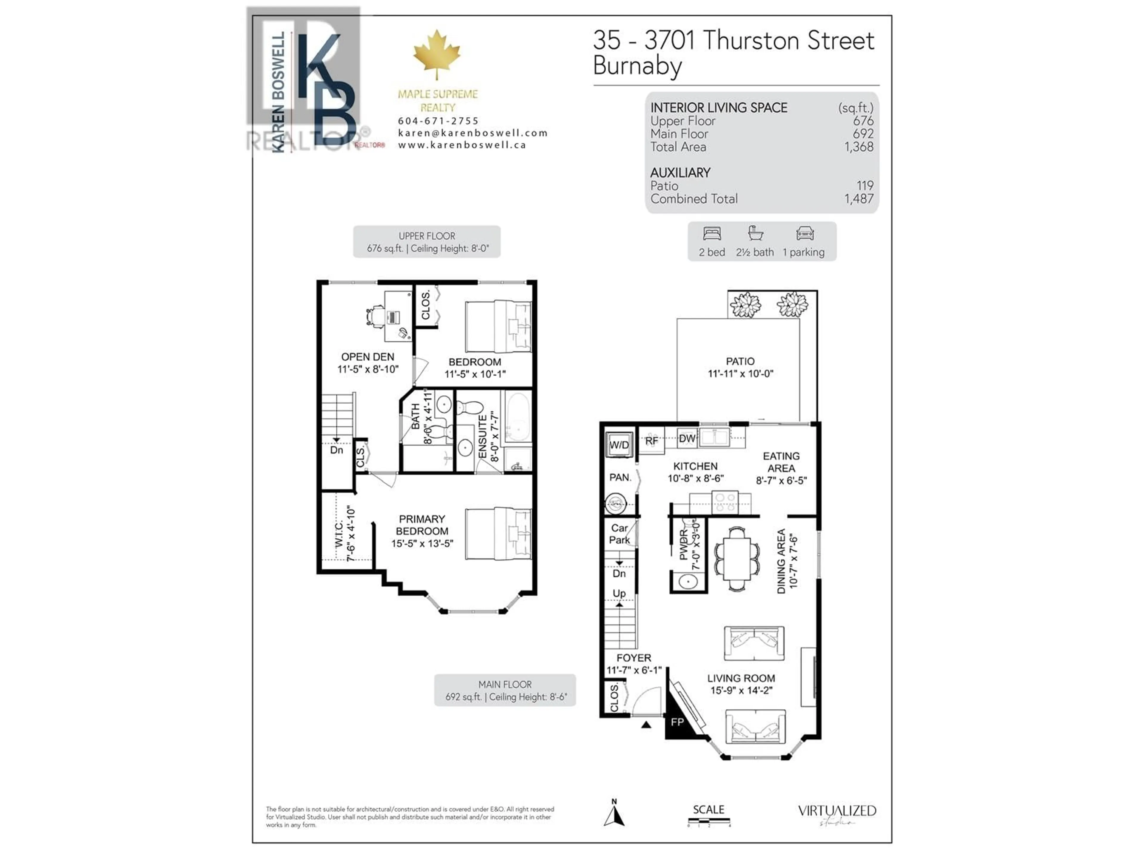 Floor plan for 35 - 3701 THURSTON STREET, Burnaby British Columbia V5H1H7