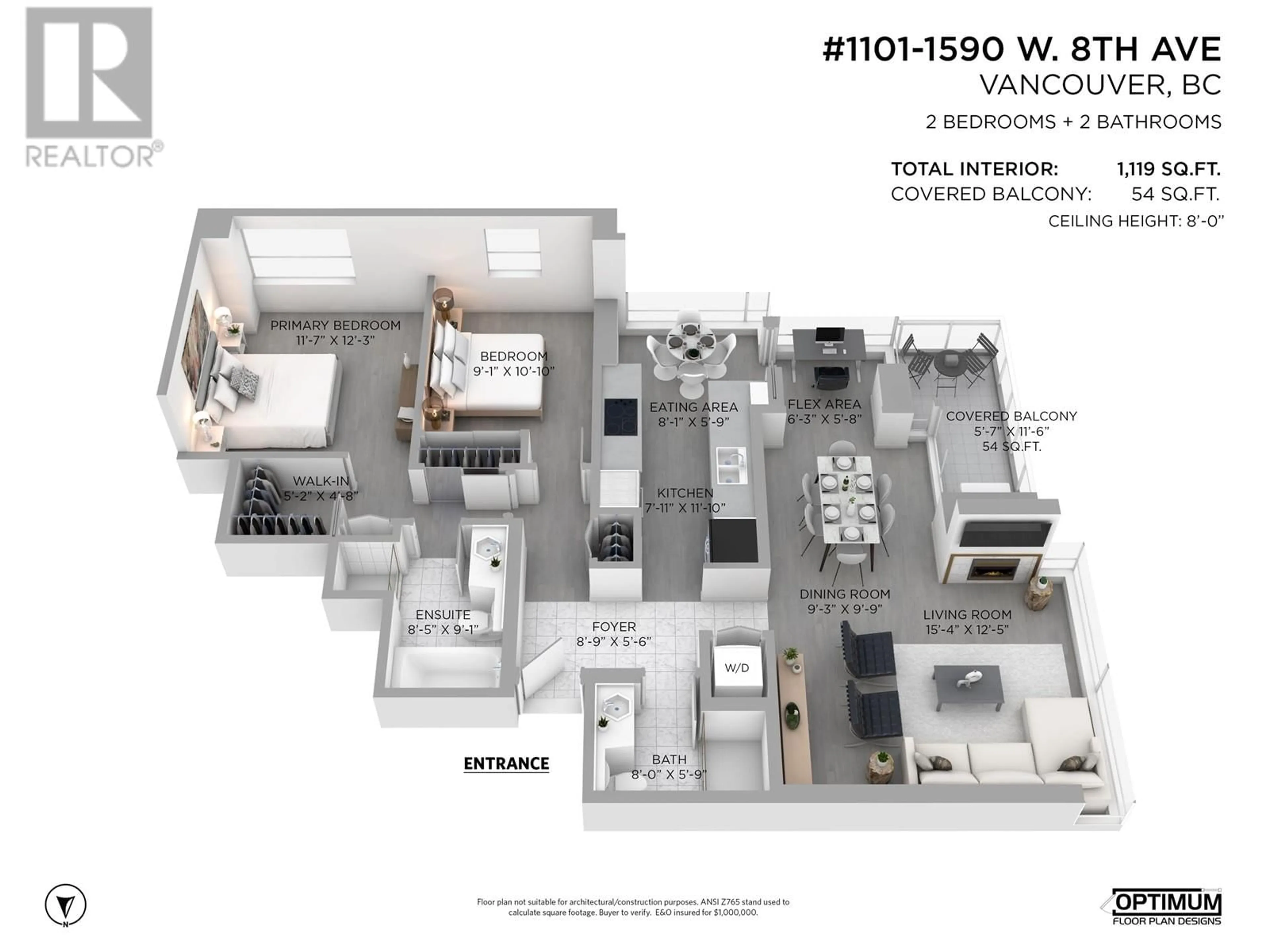 Floor plan for 1101 - 1590 8TH AVENUE, Vancouver British Columbia V6J4R8