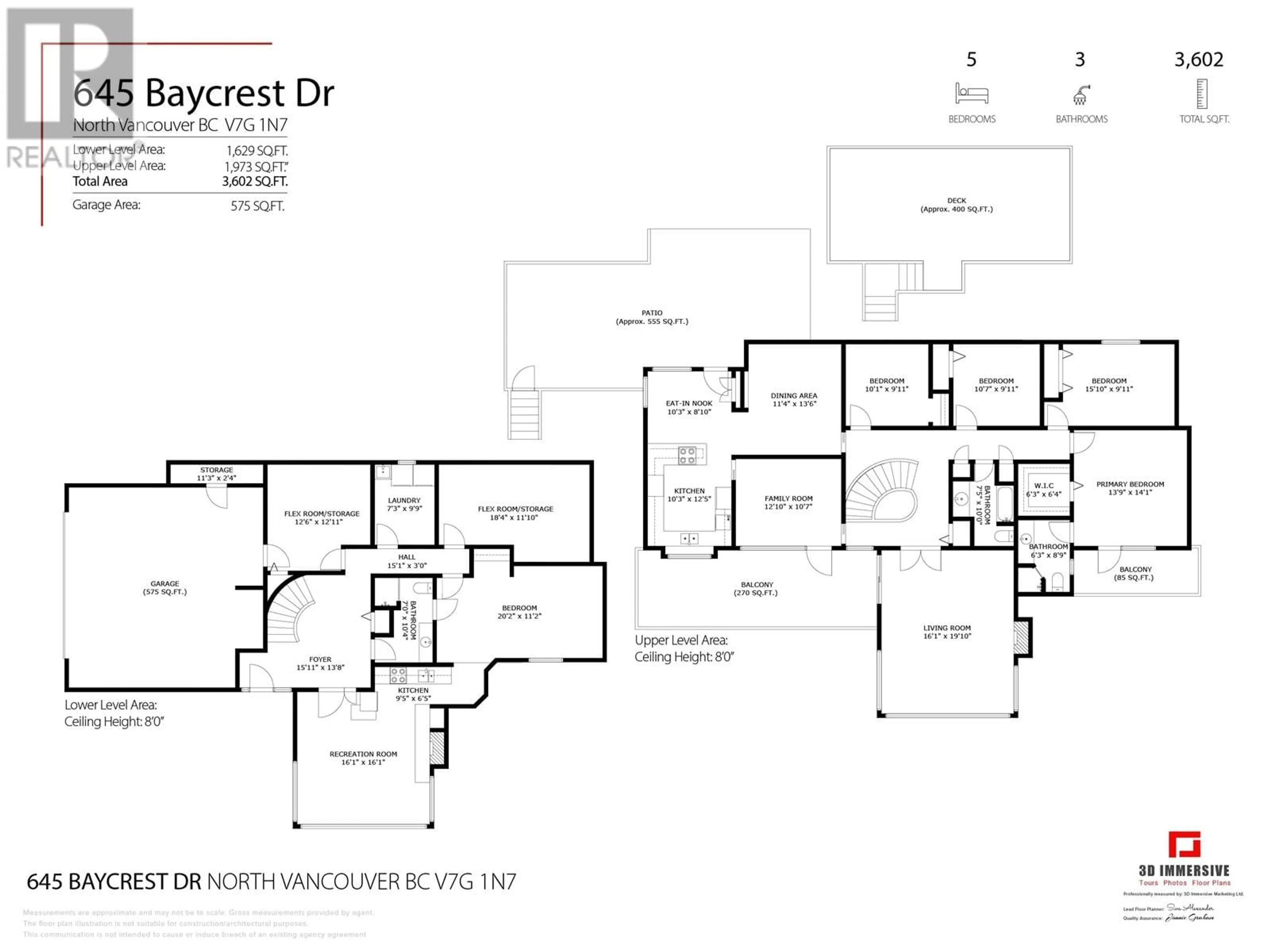 Floor plan for 645 BAYCREST DRIVE, North Vancouver British Columbia V7G1N7