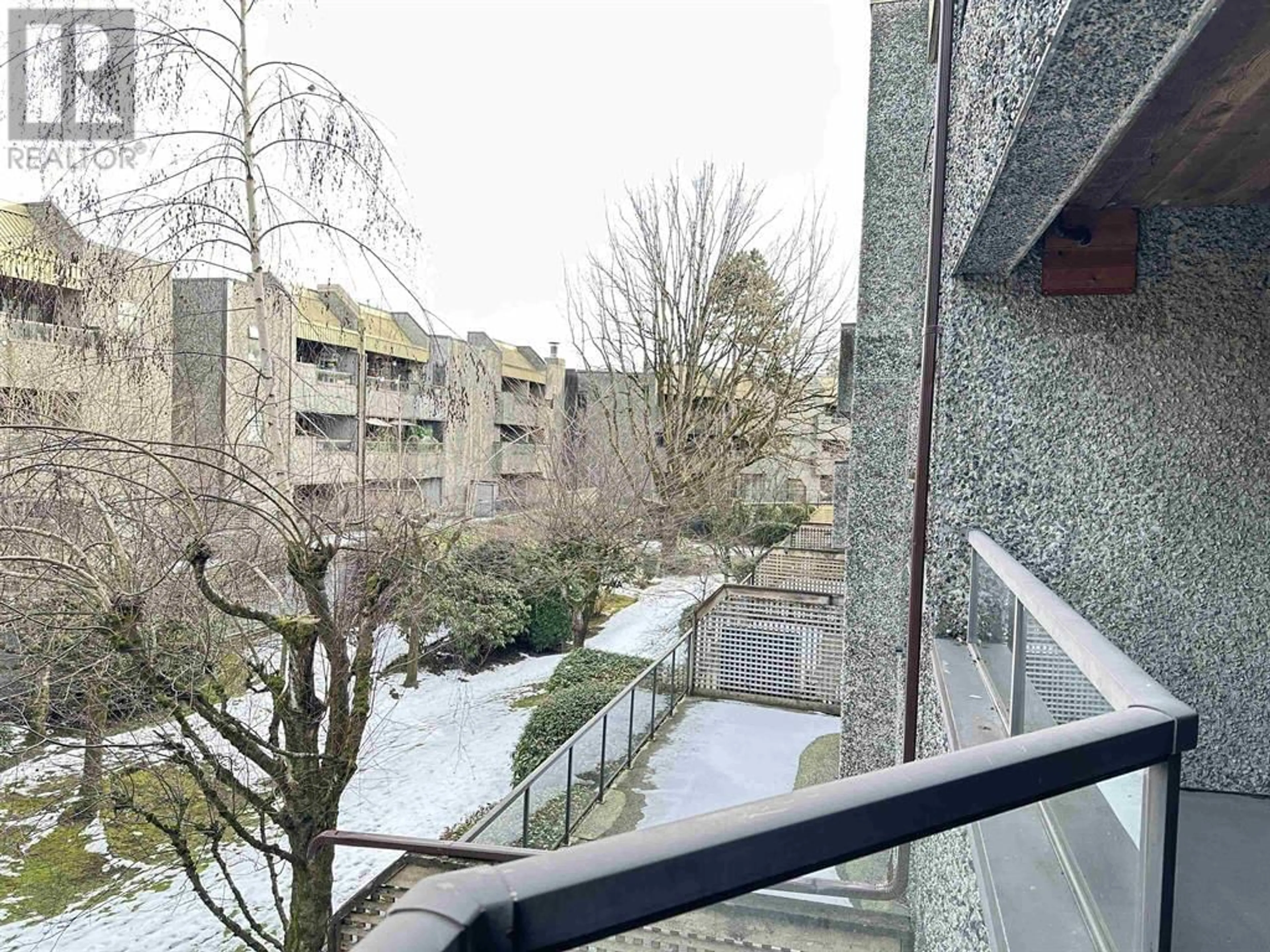 Balcony in the apartment, city buildings view from balcony for 216 - 8460 ACKROYD ROAD, Richmond British Columbia V6X3E9