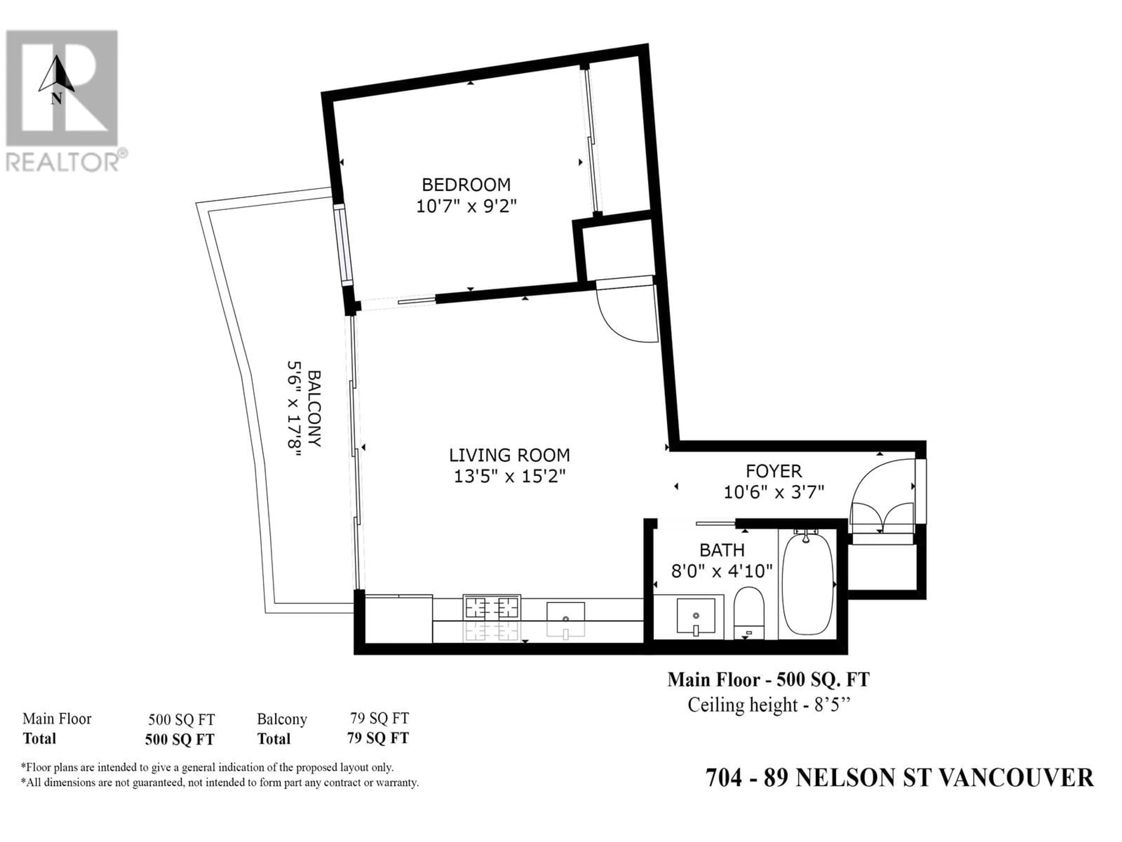 Floor plan for 704 - 89 NELSON STREET, Vancouver British Columbia V6Z0E7