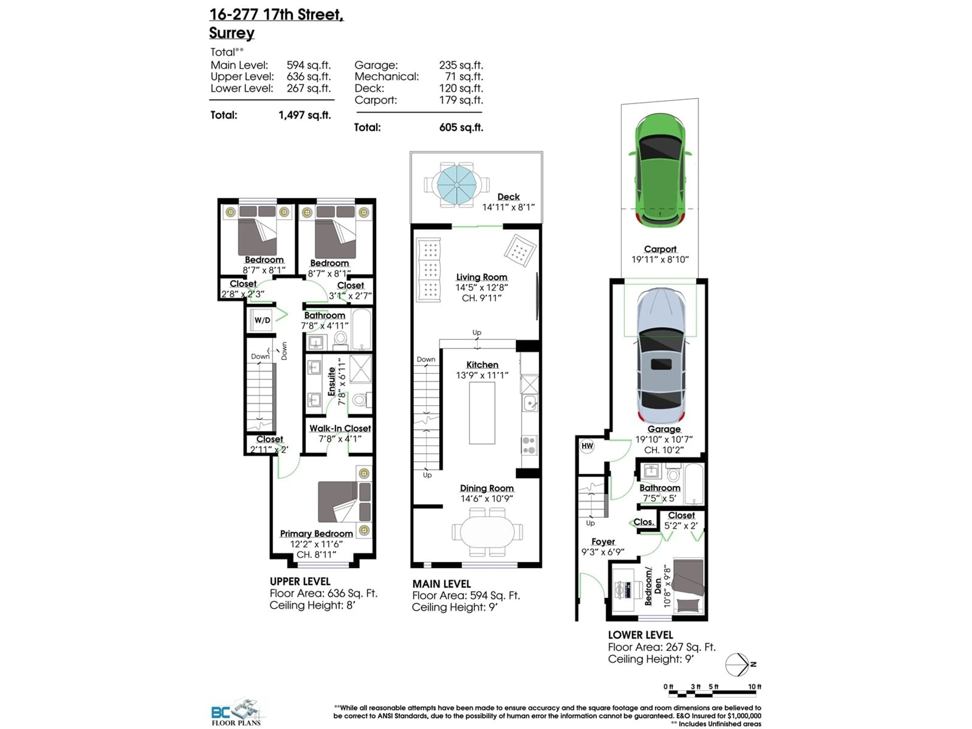 Floor plan for 16 - 277 171, Surrey British Columbia V3Z9P4