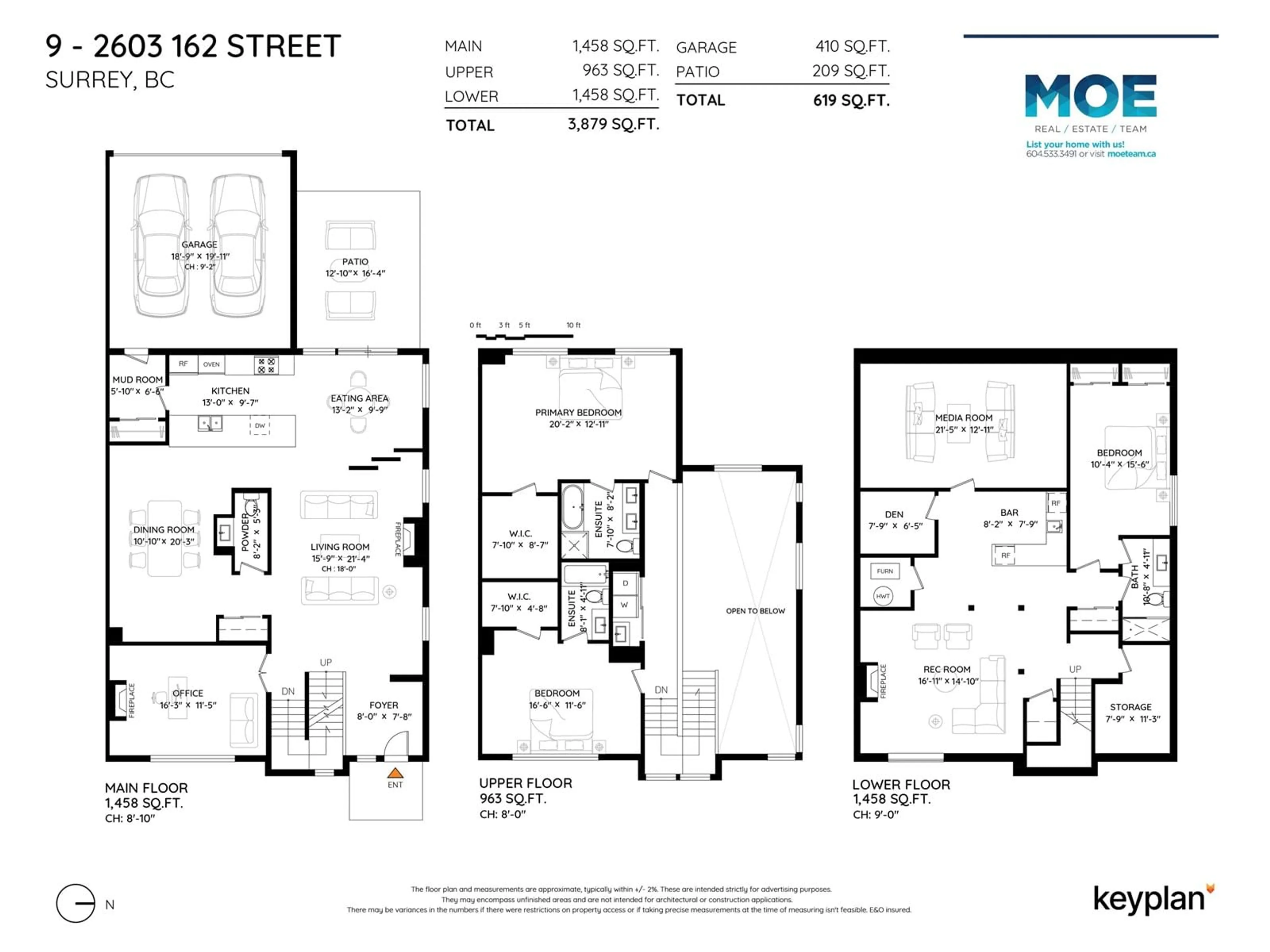 Floor plan for 9 - 2603 162, Surrey British Columbia V3Z2L4