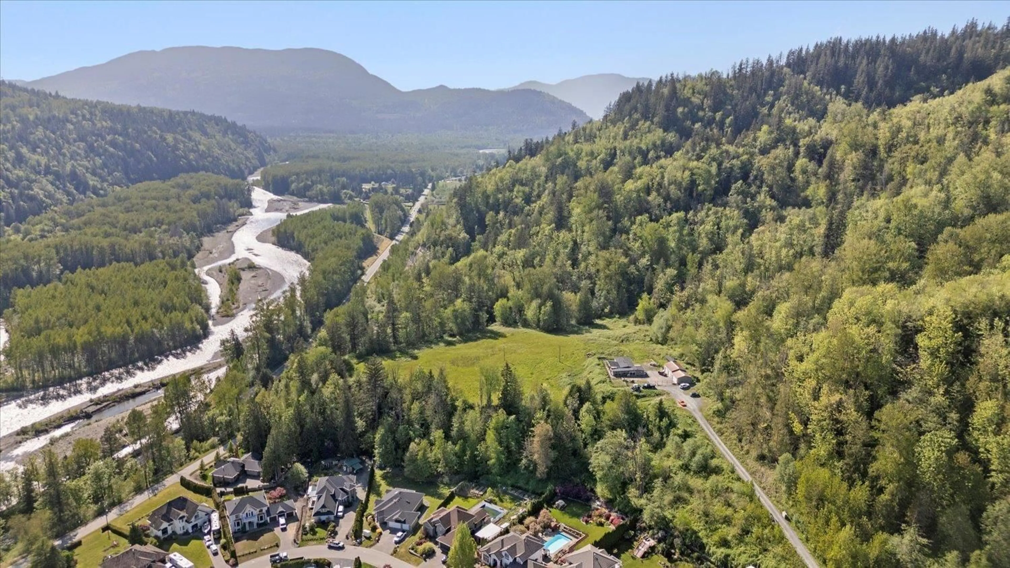 A pic from outside/outdoor area/front of a property/back of a property/a pic from drone, mountain view for 4495 HIRSCHMAN ROAD, Sardis - Chwk River Valley British Columbia V2R4R9