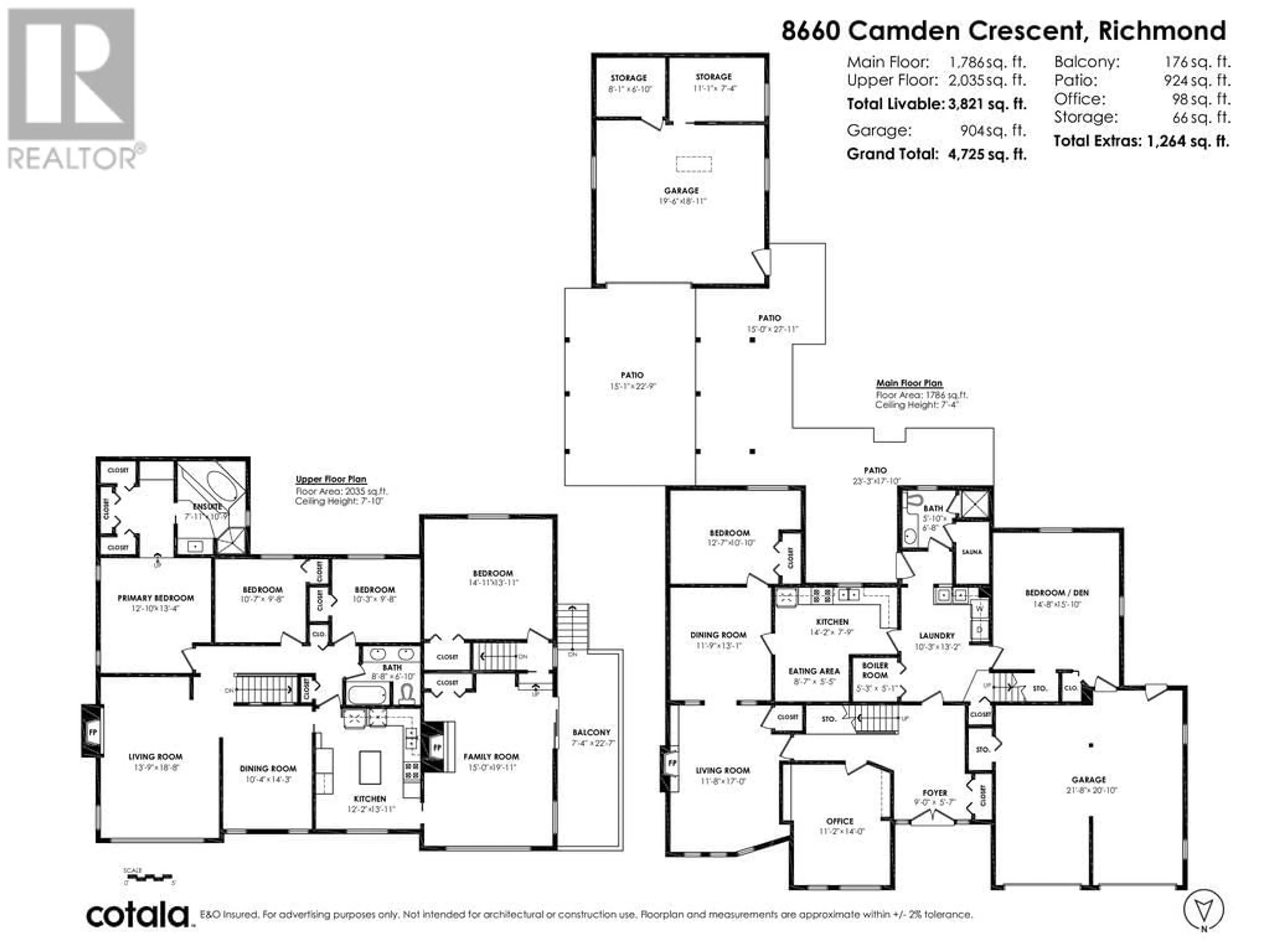 Floor plan for 8660 CAMDEN CRESCENT, Richmond British Columbia V7C3G4