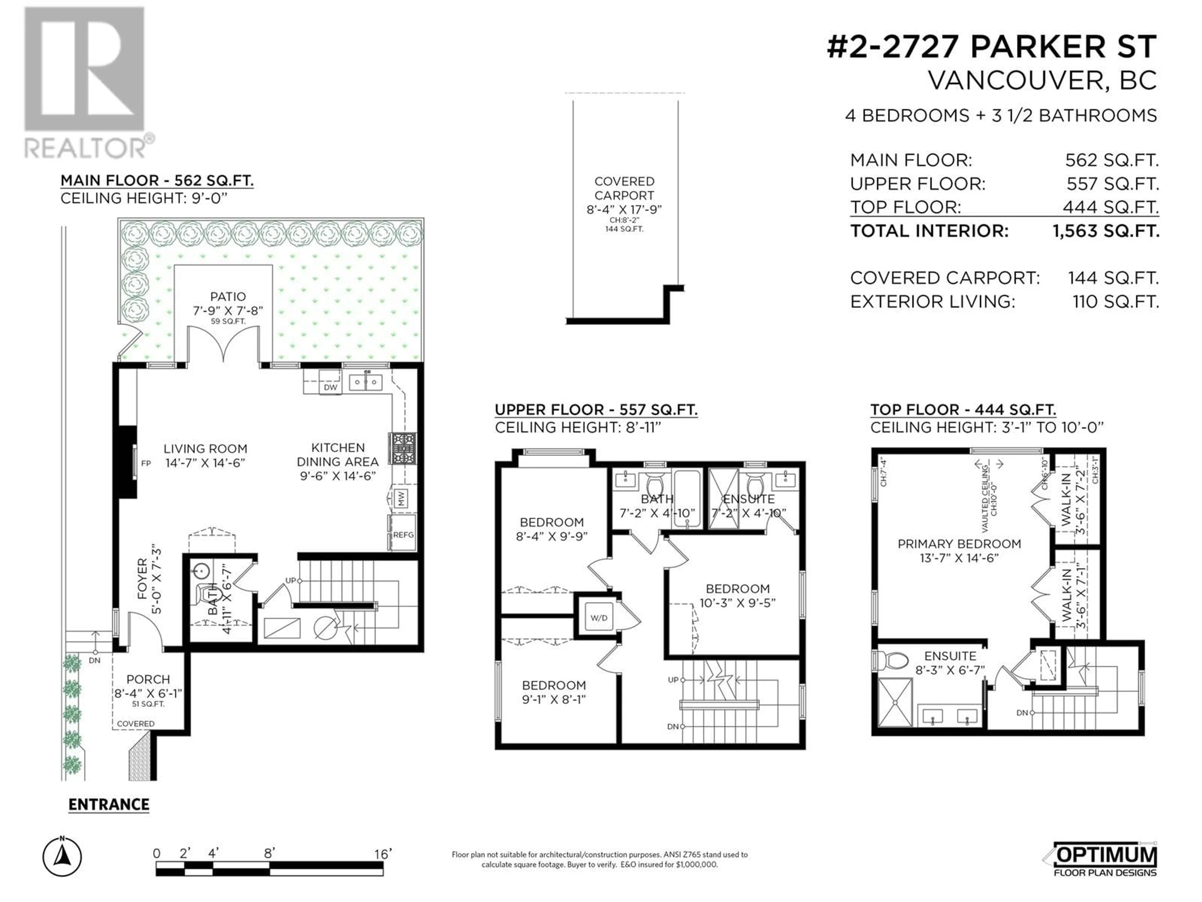 Floor plan for 2 - 2727 PARKER STREET, Vancouver British Columbia V5K2T6