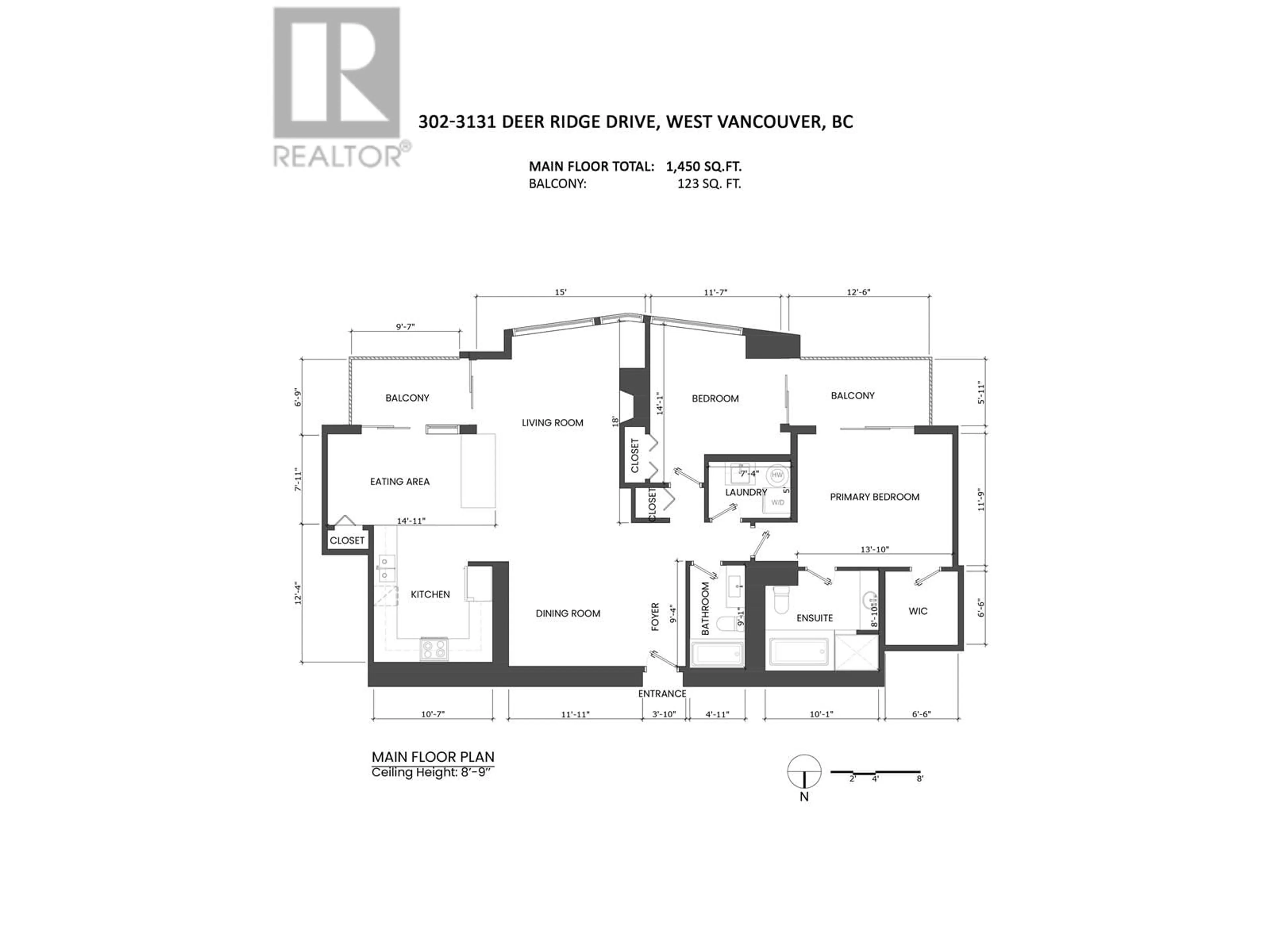 Floor plan for 302 - 3131 DEER RIDGE DRIVE, West Vancouver British Columbia V7S4W1