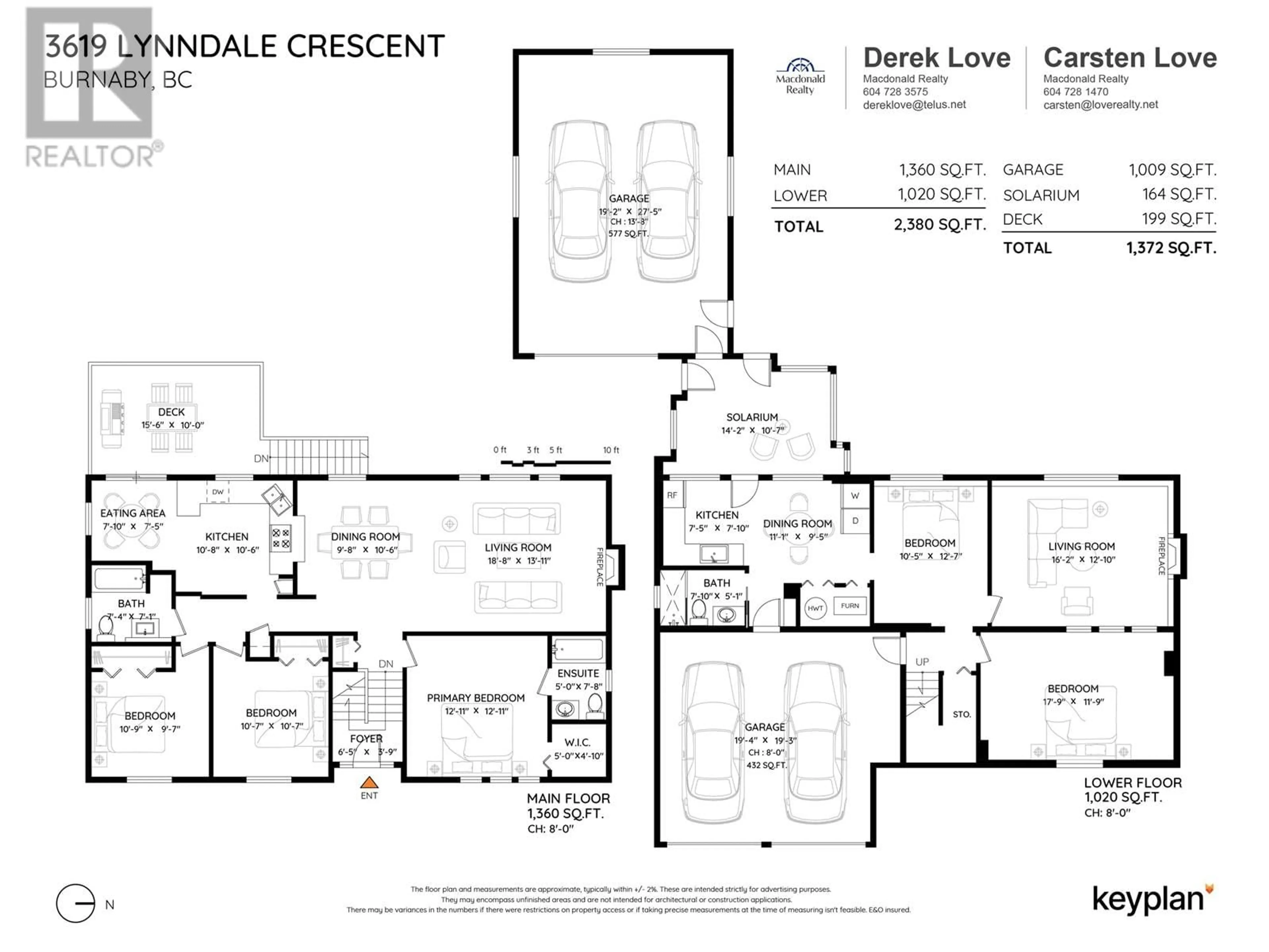 Floor plan for 3619 LYNNDALE CRESCENT, Burnaby British Columbia V5A3S4