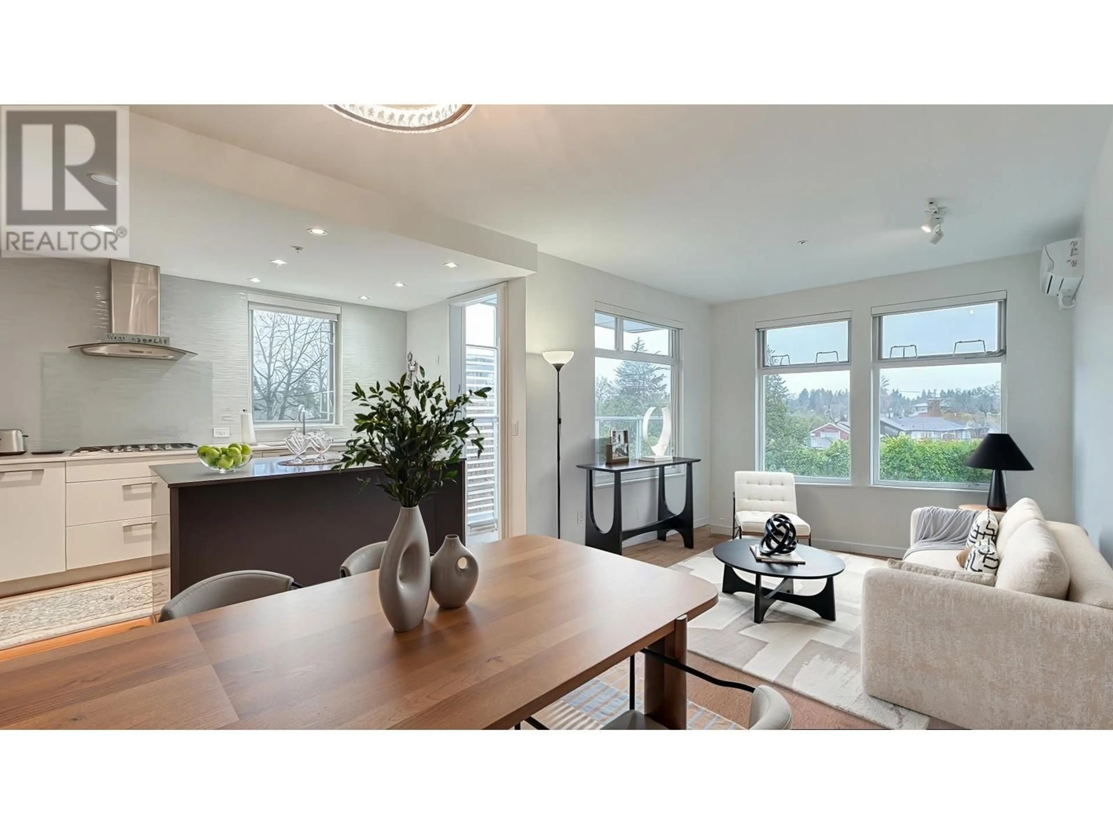Open concept kitchen, wood/laminate floor for 505 - 4867 CAMBIE STREET, Vancouver British Columbia V5Z0C5