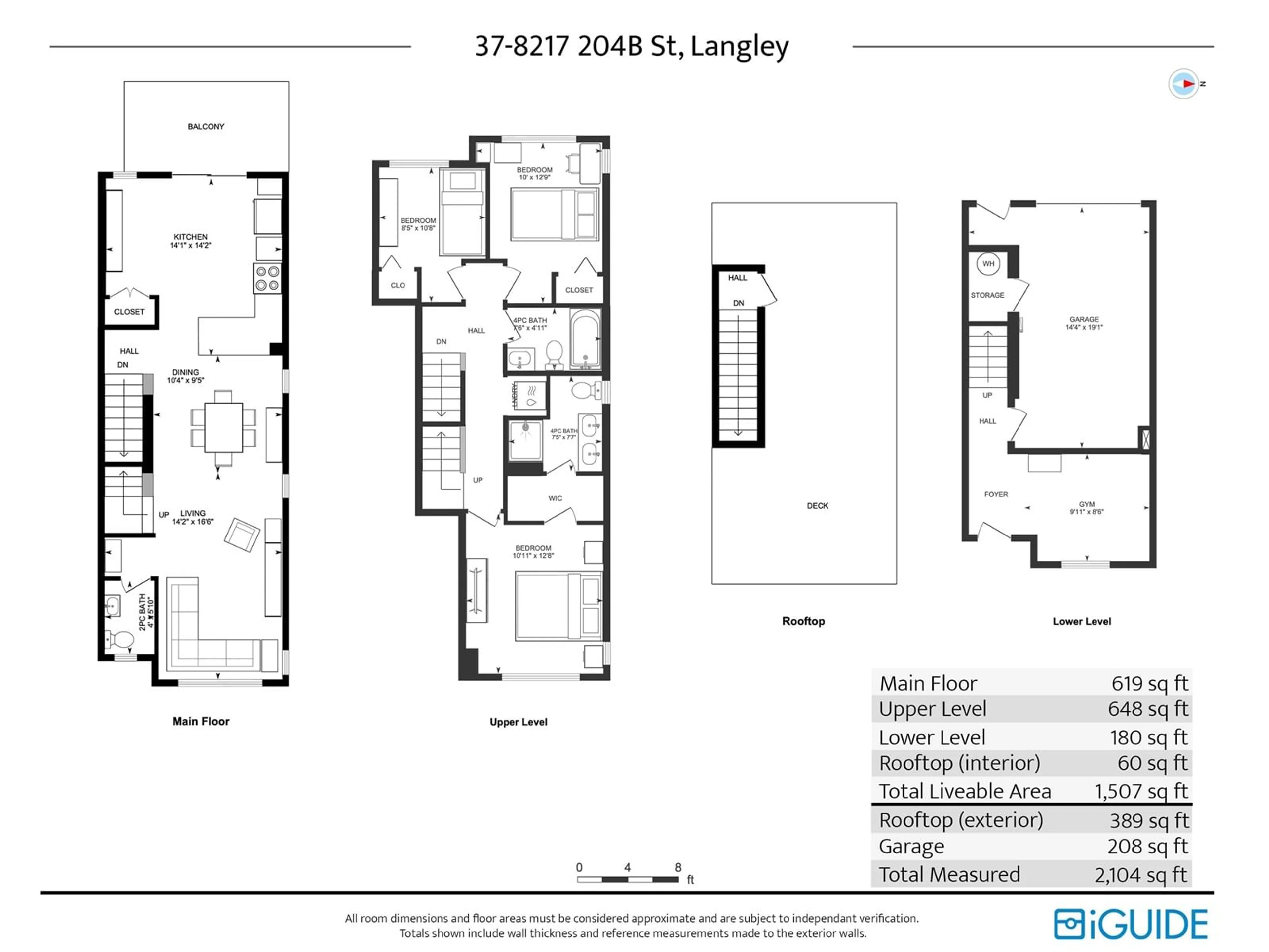 Floor plan for 37 - 8217 204B, Langley British Columbia V2Y0V6