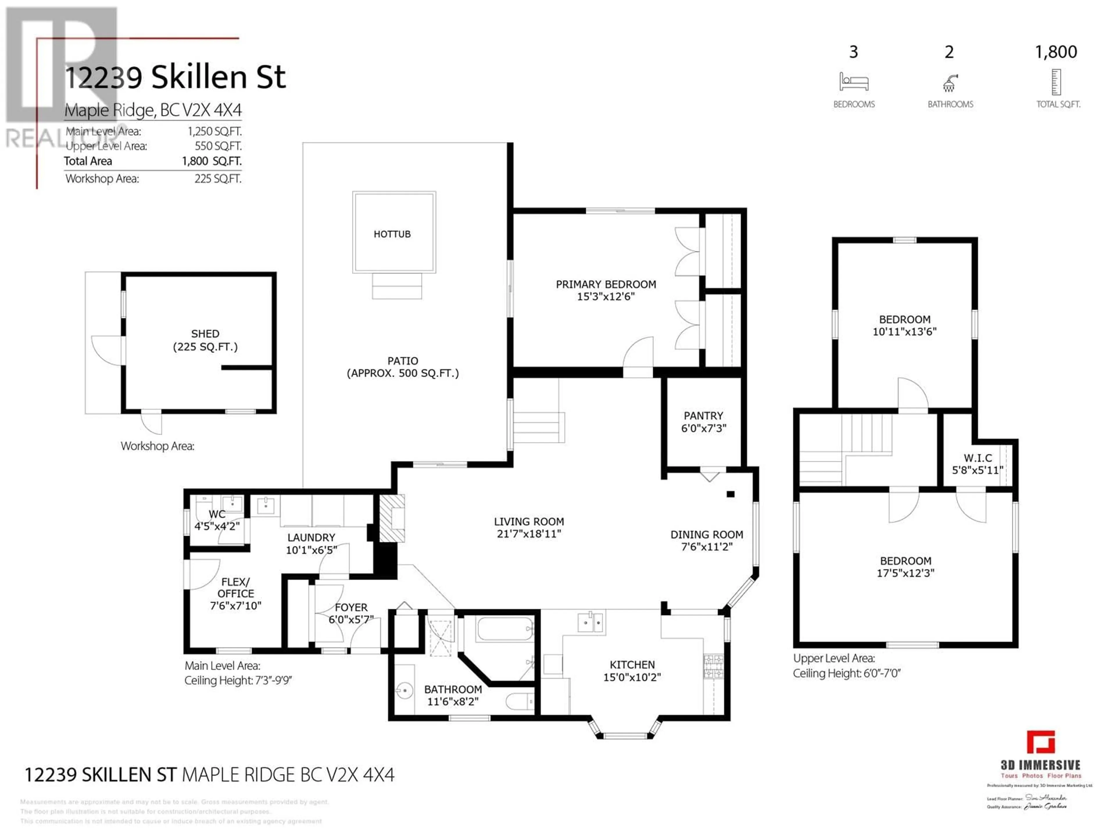 Floor plan for 12239 SKILLEN STREET, Maple Ridge British Columbia V2X4X4