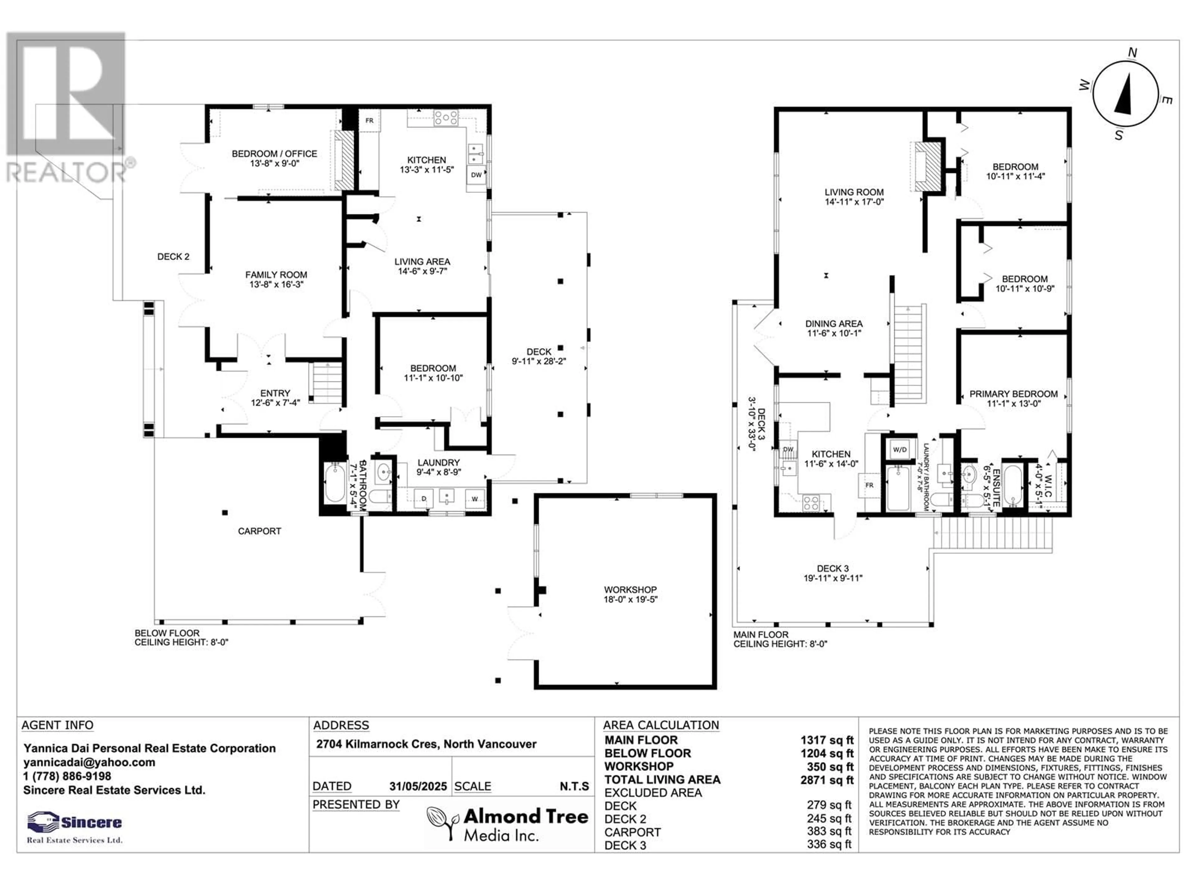 Floor plan for 2704 KILMARNOCK CRESCENT, North Vancouver British Columbia V7J2Z5