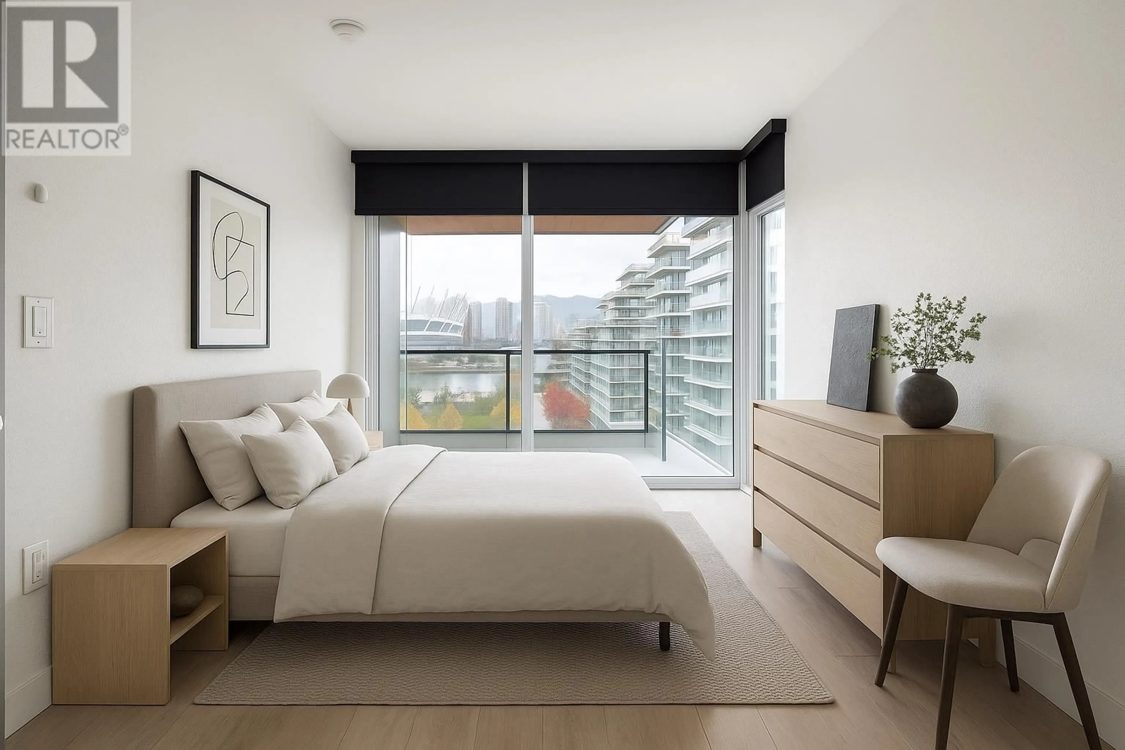 Bedroom with bed, unknown for 1013 - 1768 COOK STREET, Vancouver British Columbia V5Y0N3