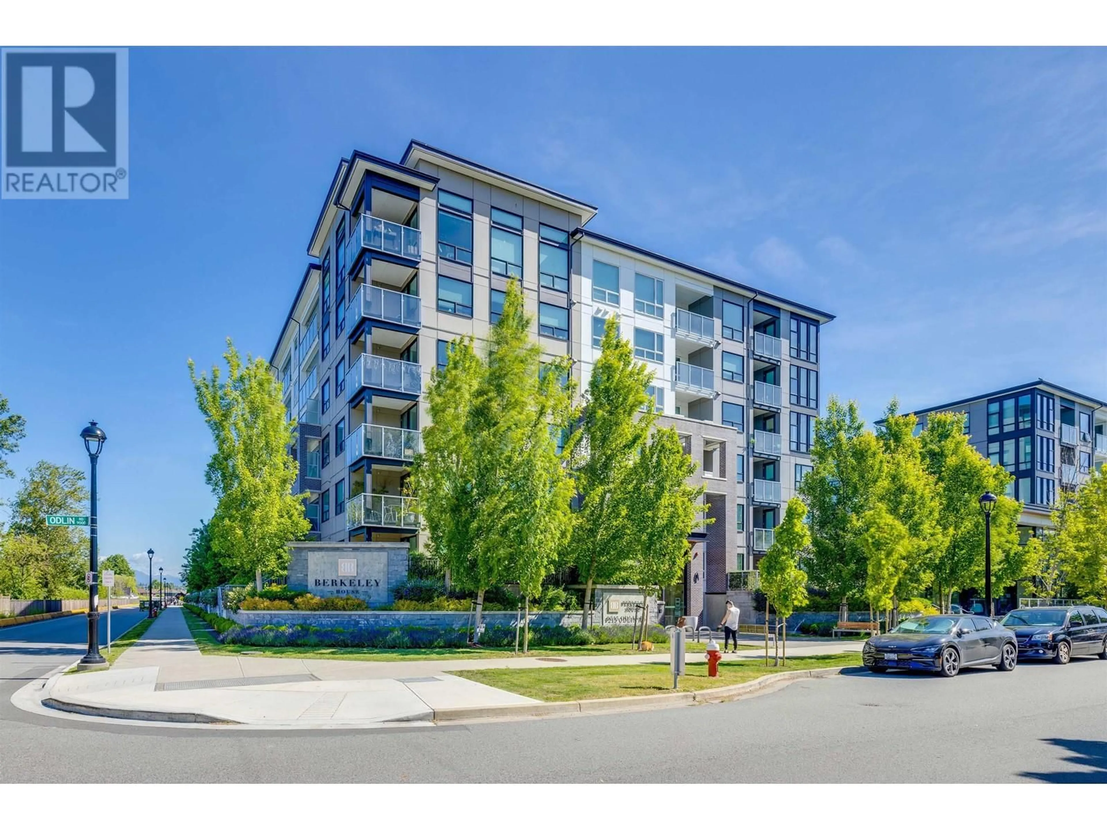 A pic from outside/outdoor area/front of a property/back of a property/a pic from drone, street for 420 - 9213 ODLIN ROAD, Richmond British Columbia V6X0V5