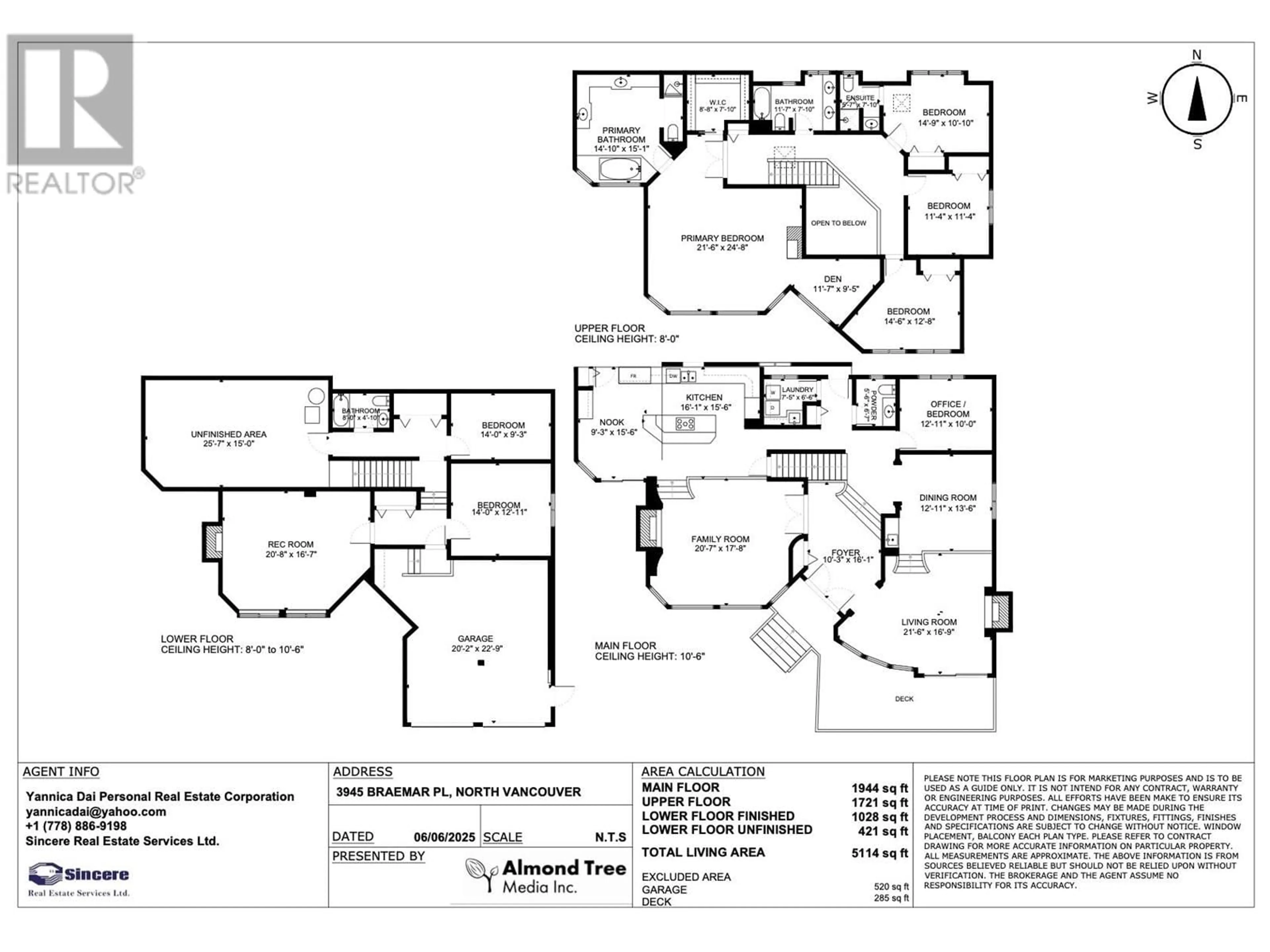 Floor plan for 3945 BRAEMAR PLACE, North Vancouver British Columbia V7N4M8