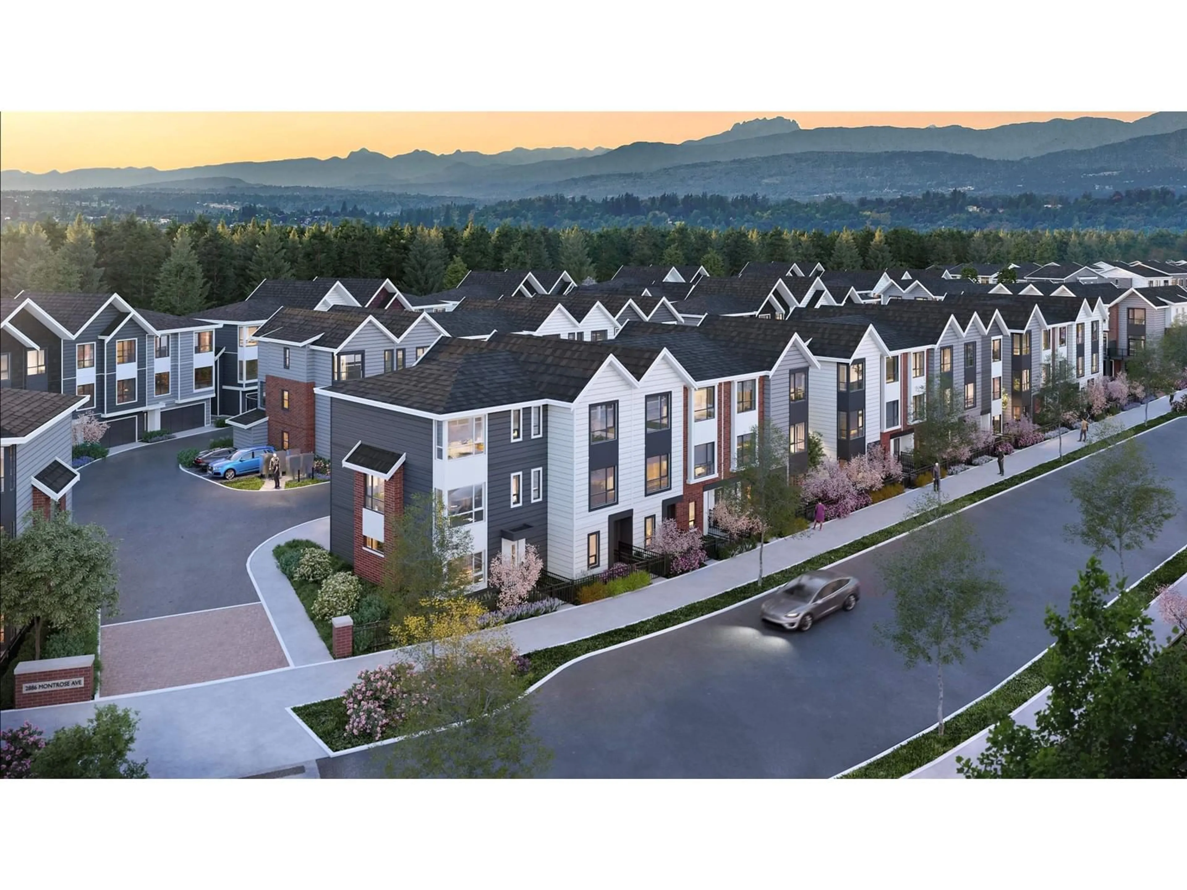 A pic from outside/outdoor area/front of a property/back of a property/a pic from drone, mountain view for 23 - 2886 MONTROSE, Abbotsford British Columbia A9A9A9