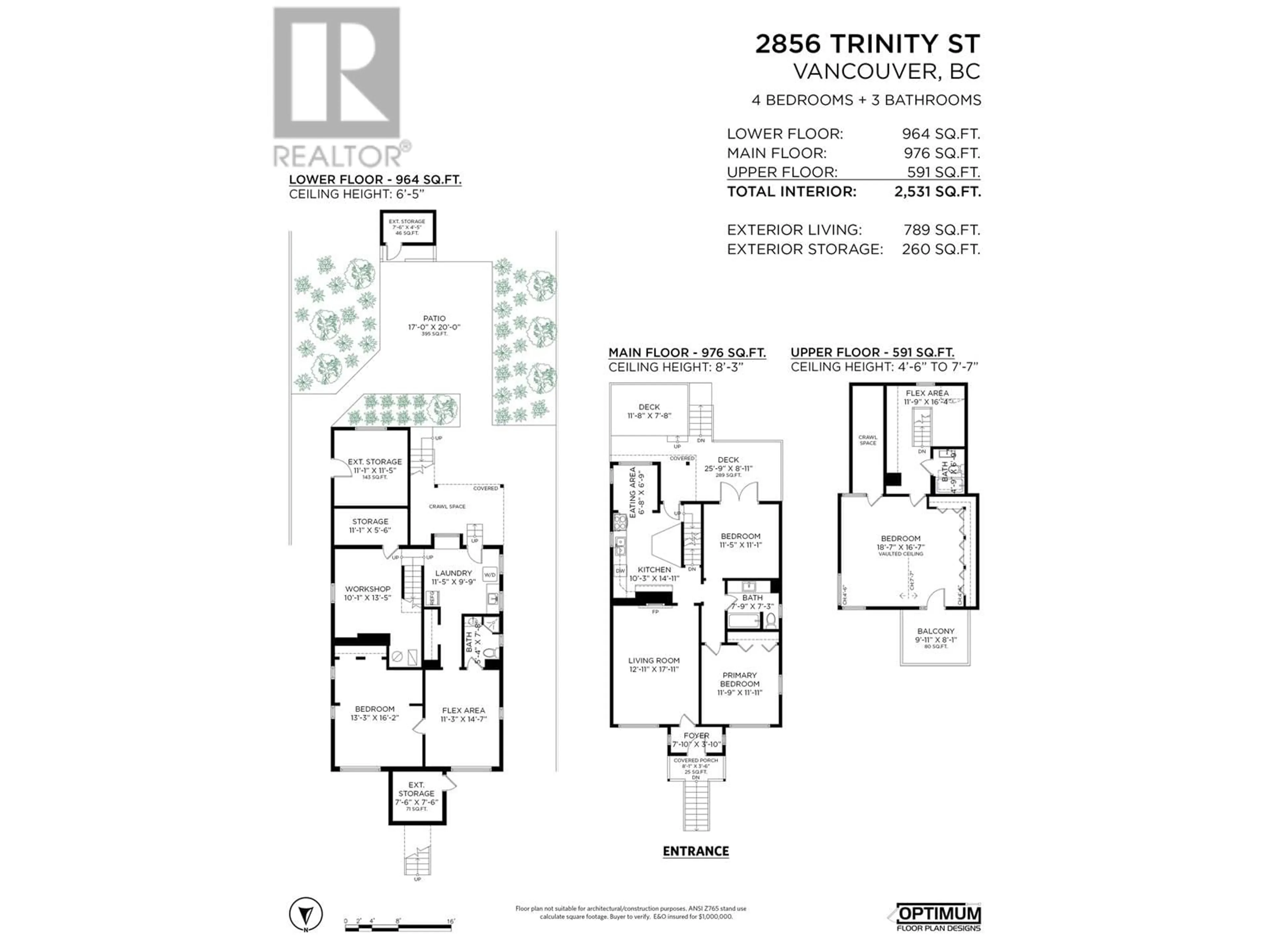 Floor plan for 2856 TRINITY STREET, Vancouver British Columbia V5K1E9