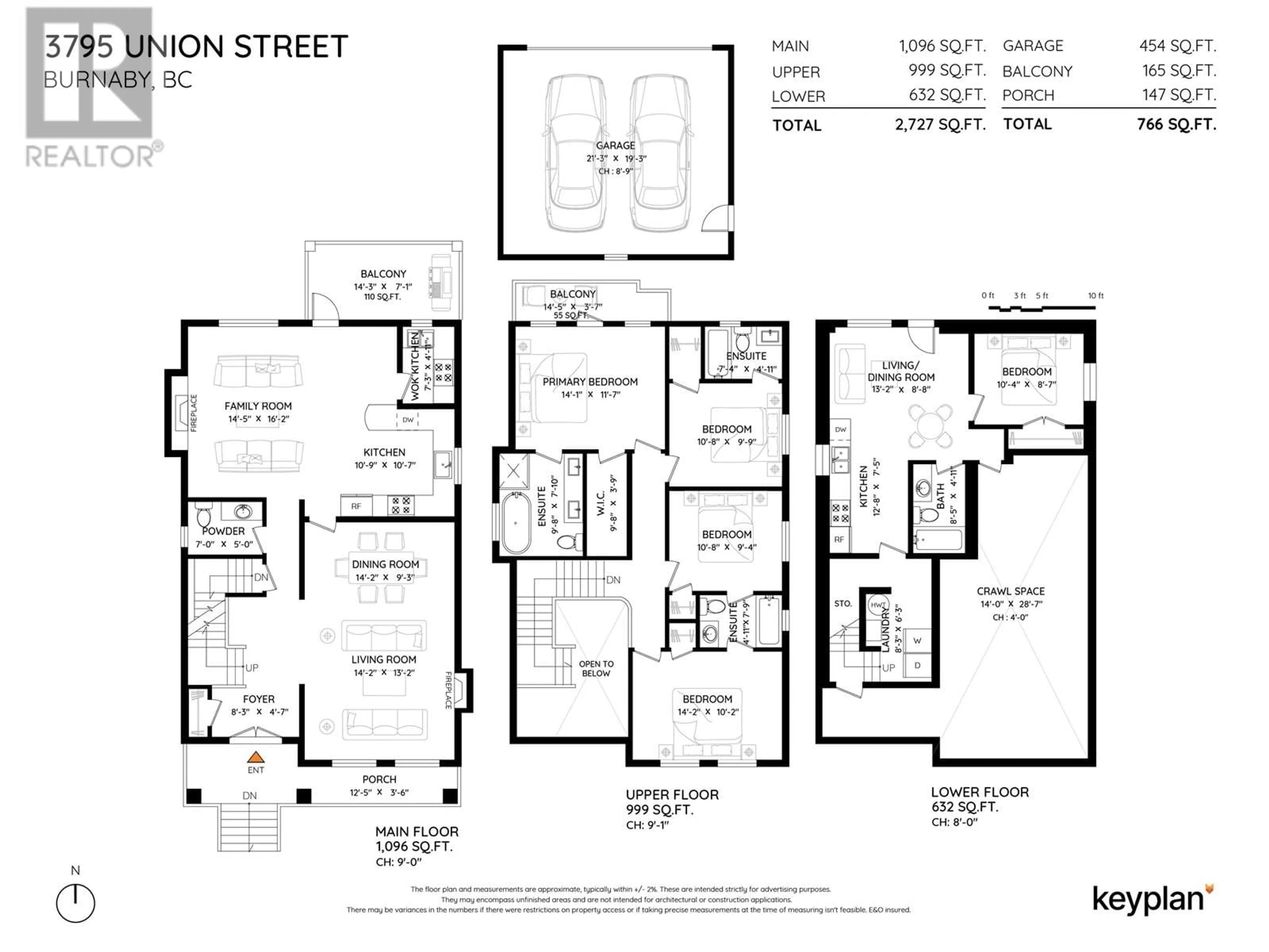 Floor plan for 3795 UNION STREET, Burnaby British Columbia V5C2W2