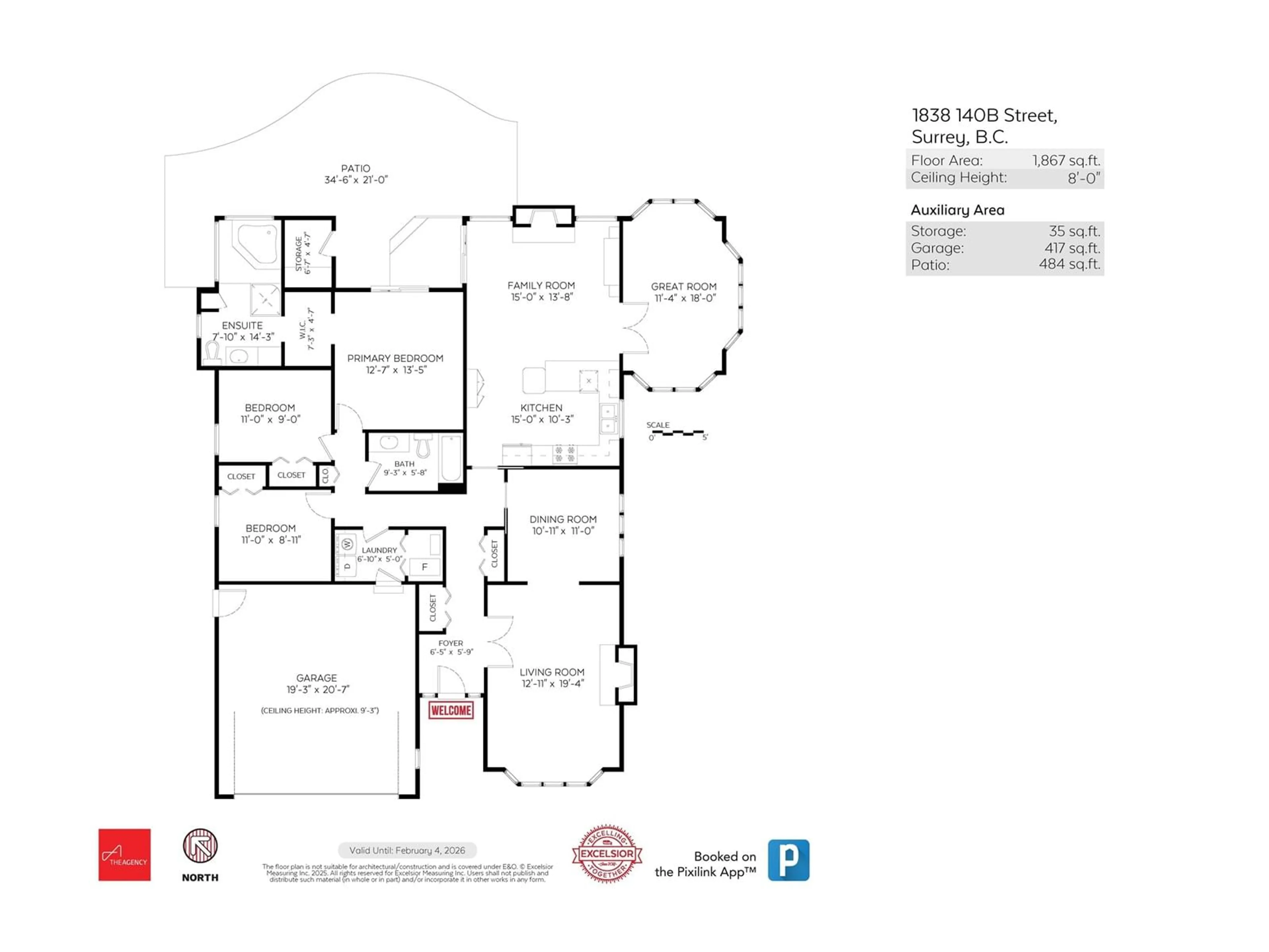 Floor plan for 1838 140B, Surrey British Columbia V4A6X8
