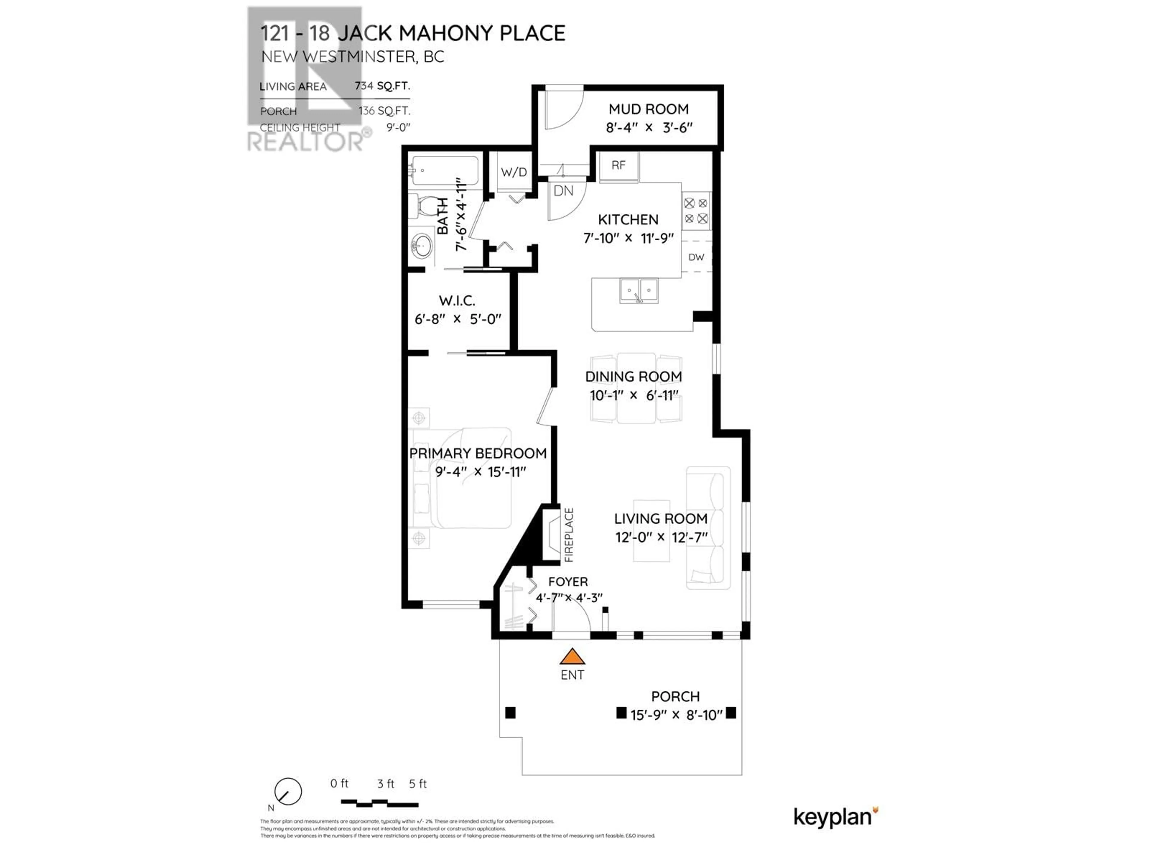 Floor plan for 121 - 18 JACK MAHONY PLACE, New Westminster British Columbia V3L5V8