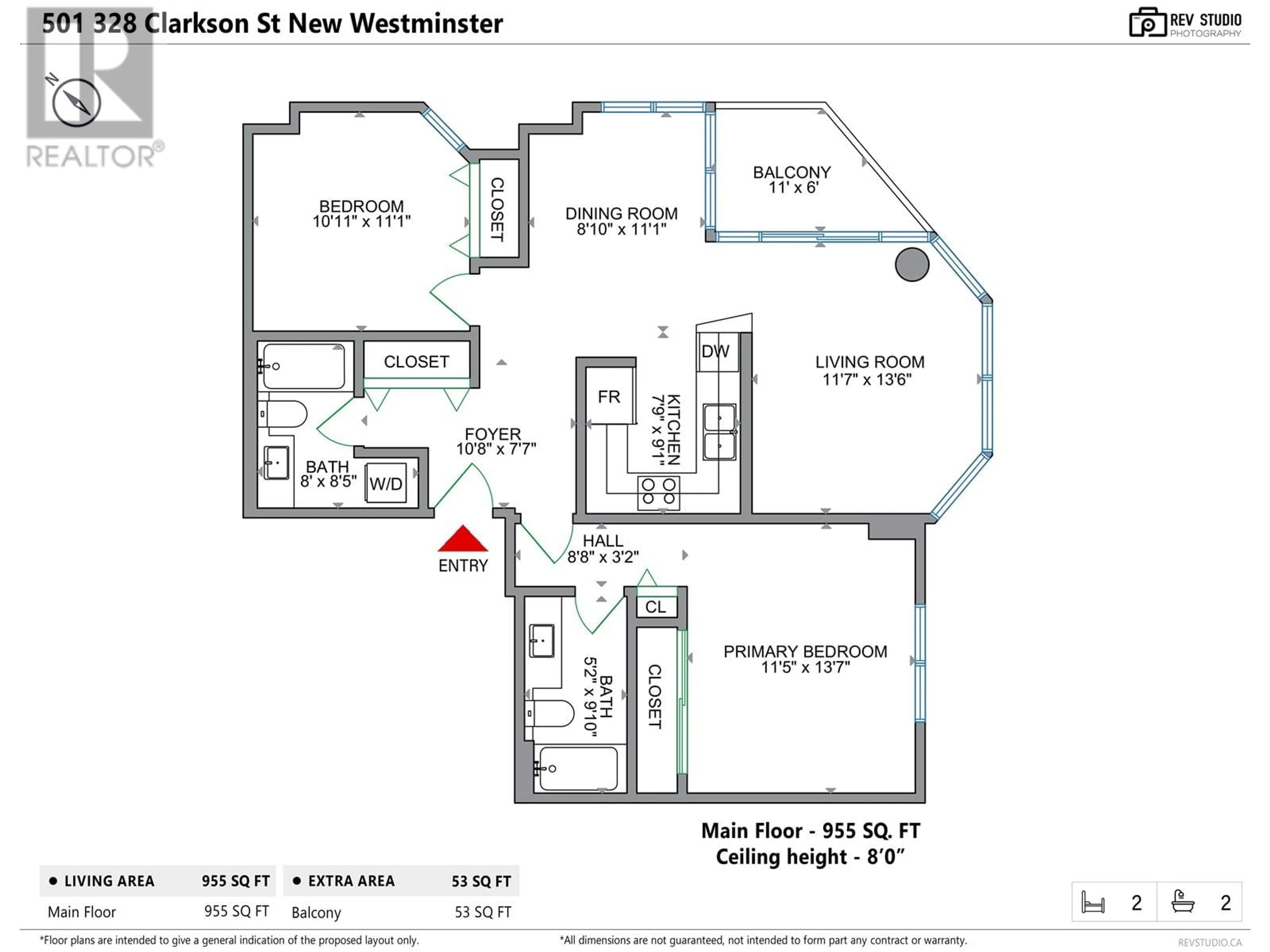 Floor plan for 501 - 328 CLARKSON STREET, New Westminster British Columbia V3L5S3