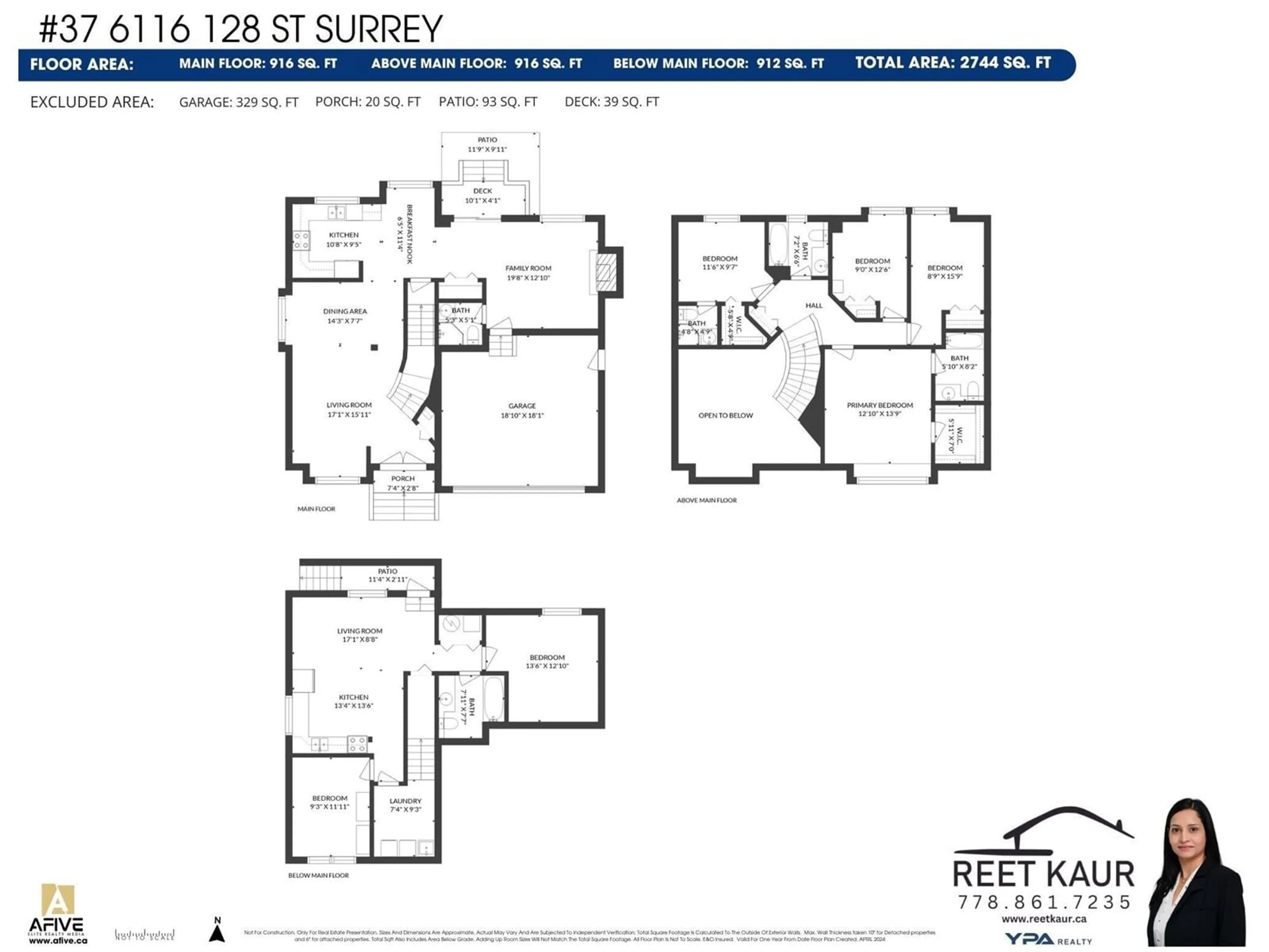 Floor plan for 37 - 6116 128, Surrey British Columbia V3X1T1