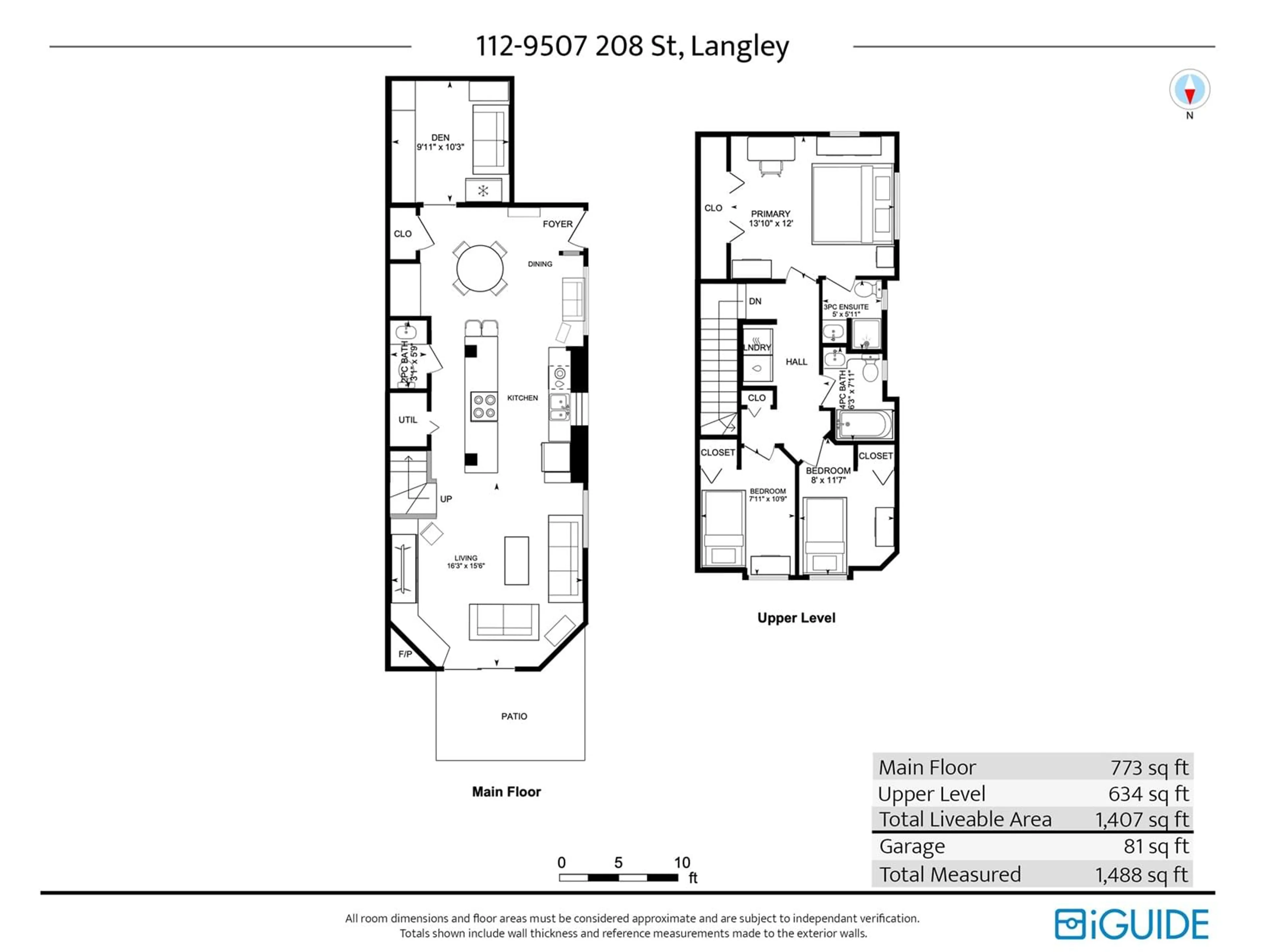 Floor plan for 112 - 9507 208, Langley British Columbia V1M2Z1