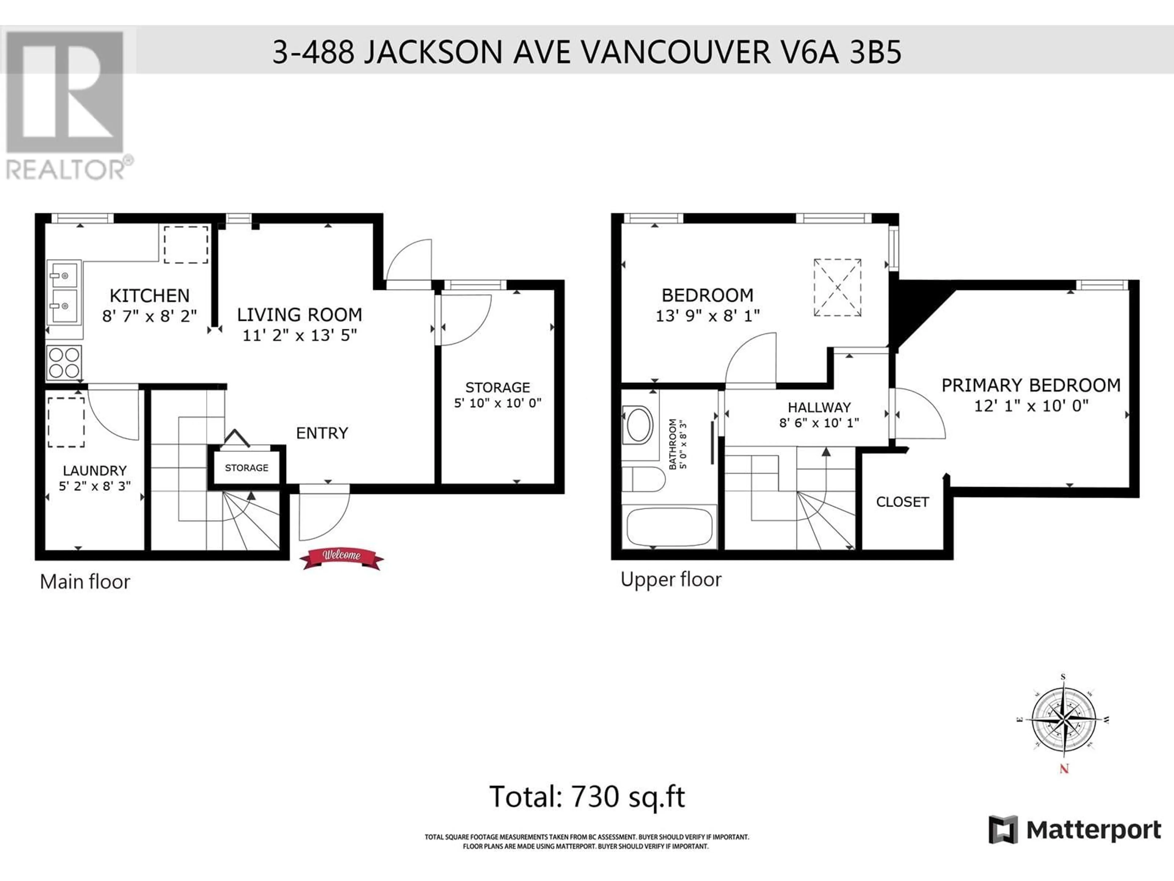 Floor plan for 3 - 488 JACKSON AVENUE, Vancouver British Columbia V6A3B5