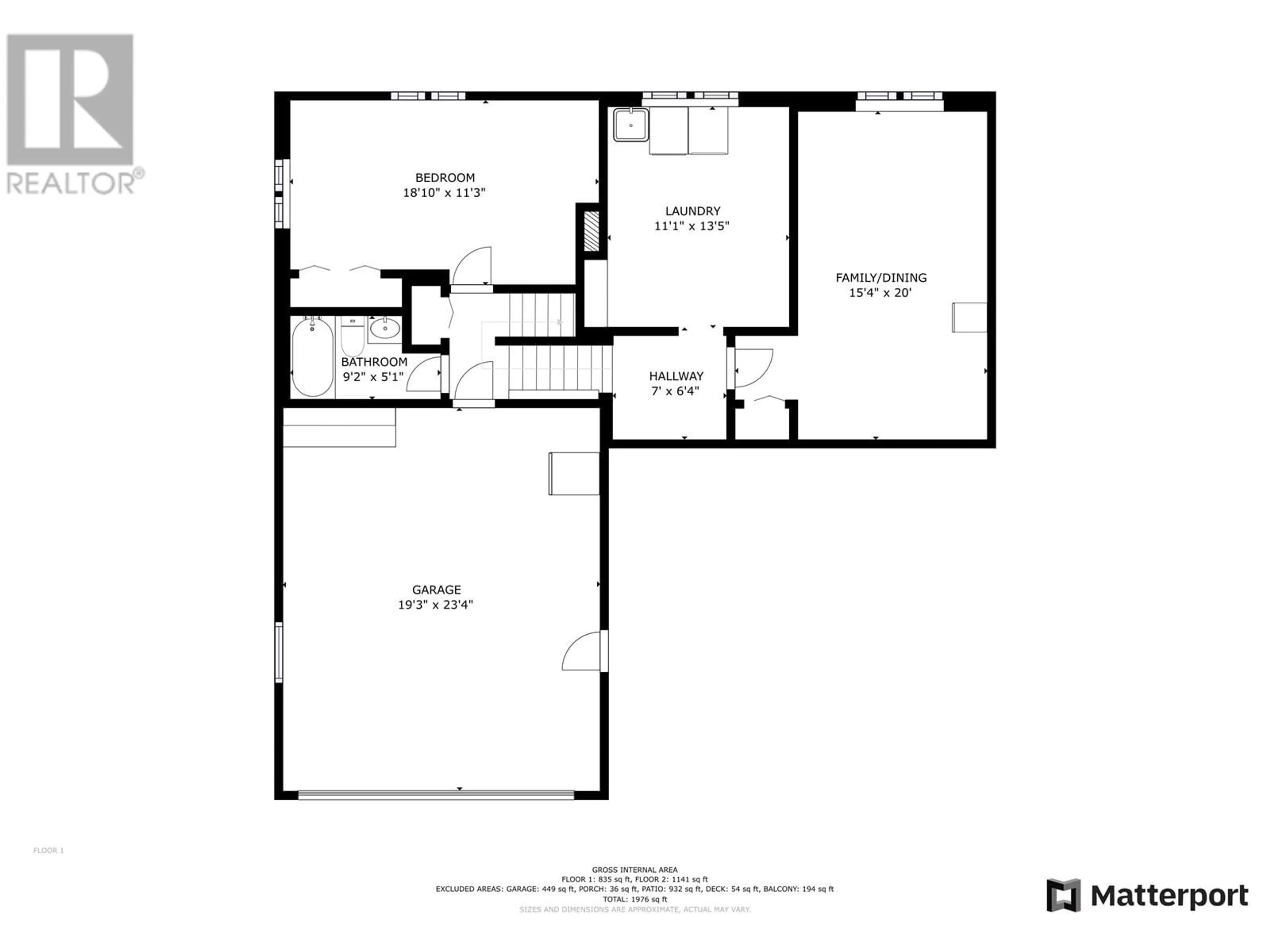 Floor plan for 9603 93 STREET, Fort St. John British Columbia V1J5R9