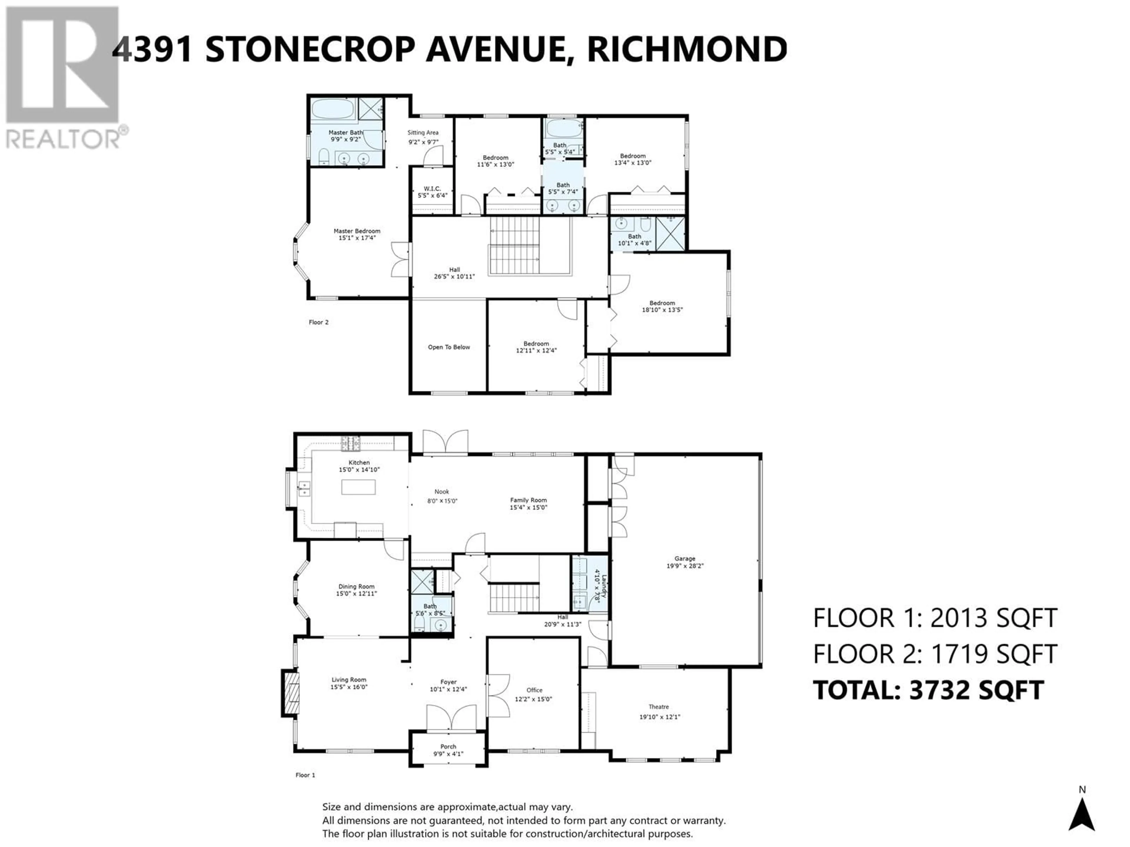 Floor plan for 4391 STONECROP AVENUE, Richmond British Columbia V7C1L6